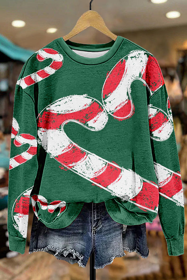 Christmas Candy Cane Sweatshirt