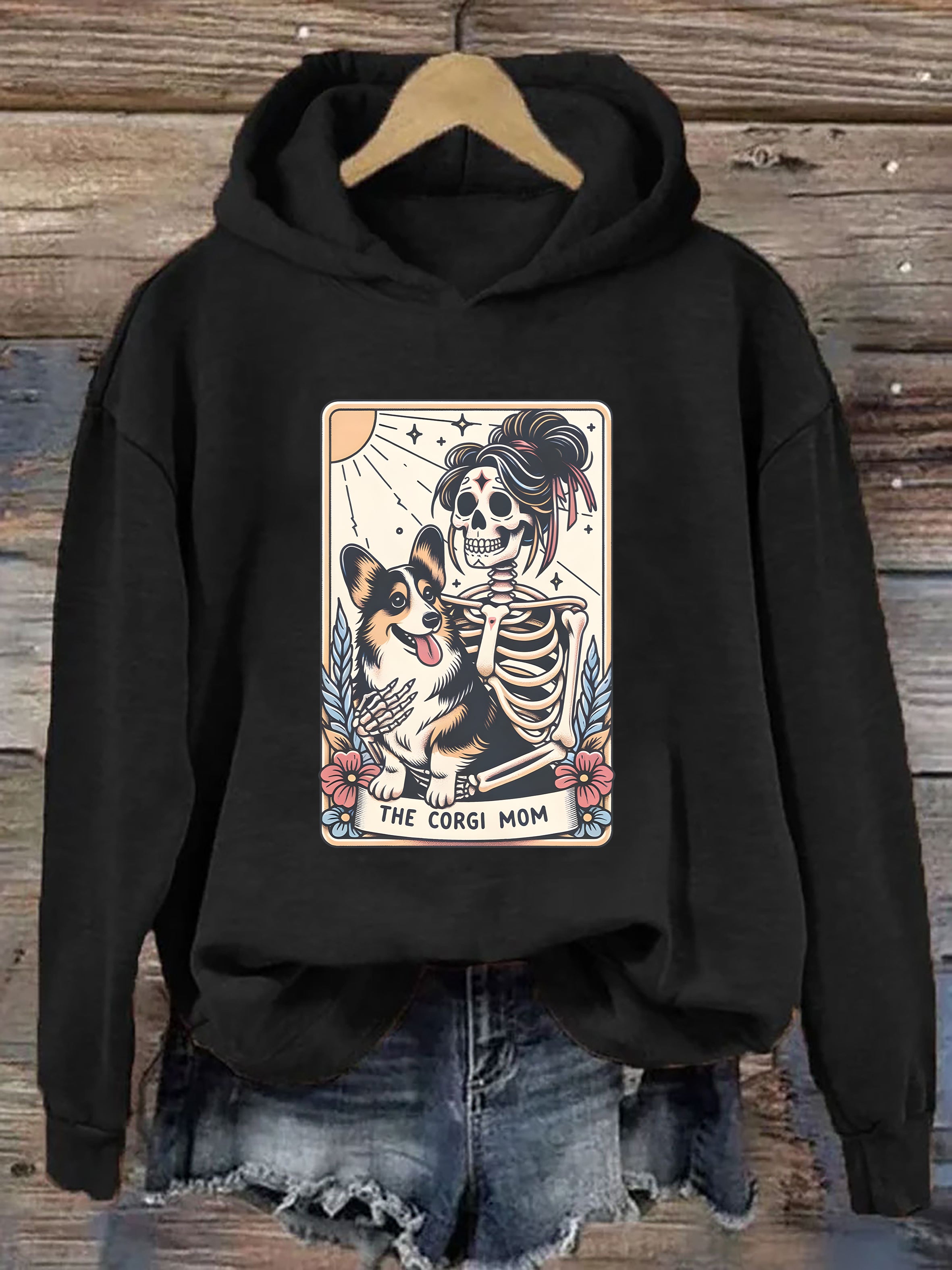 Corgi Mom Tarot Card Hoodie