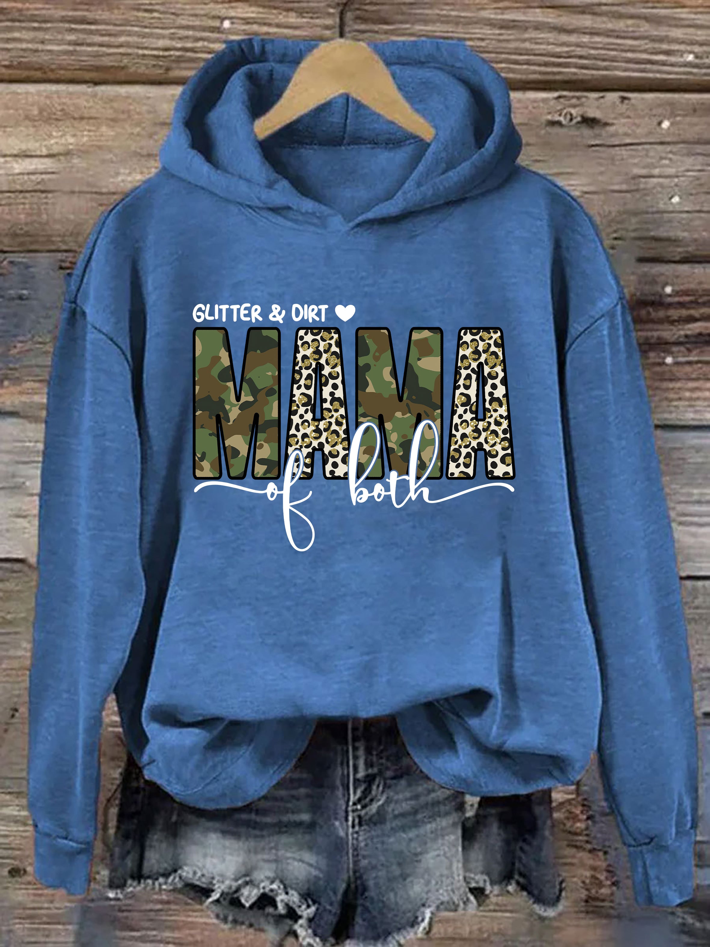 Glitter And Dirt Mama Of Both Hoodie