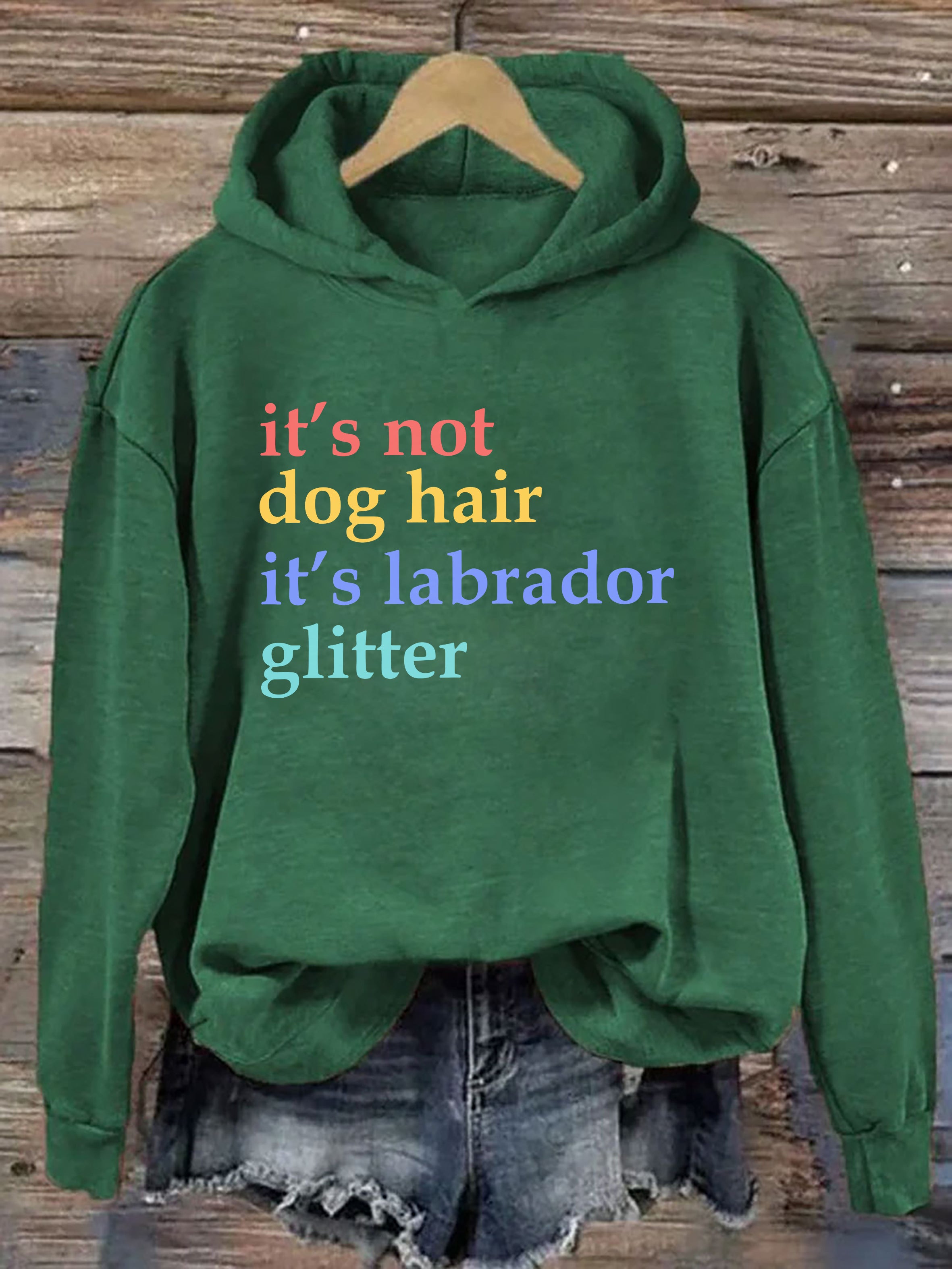 It's Not Dog Hair It's A Labrador Glitter Hoodie