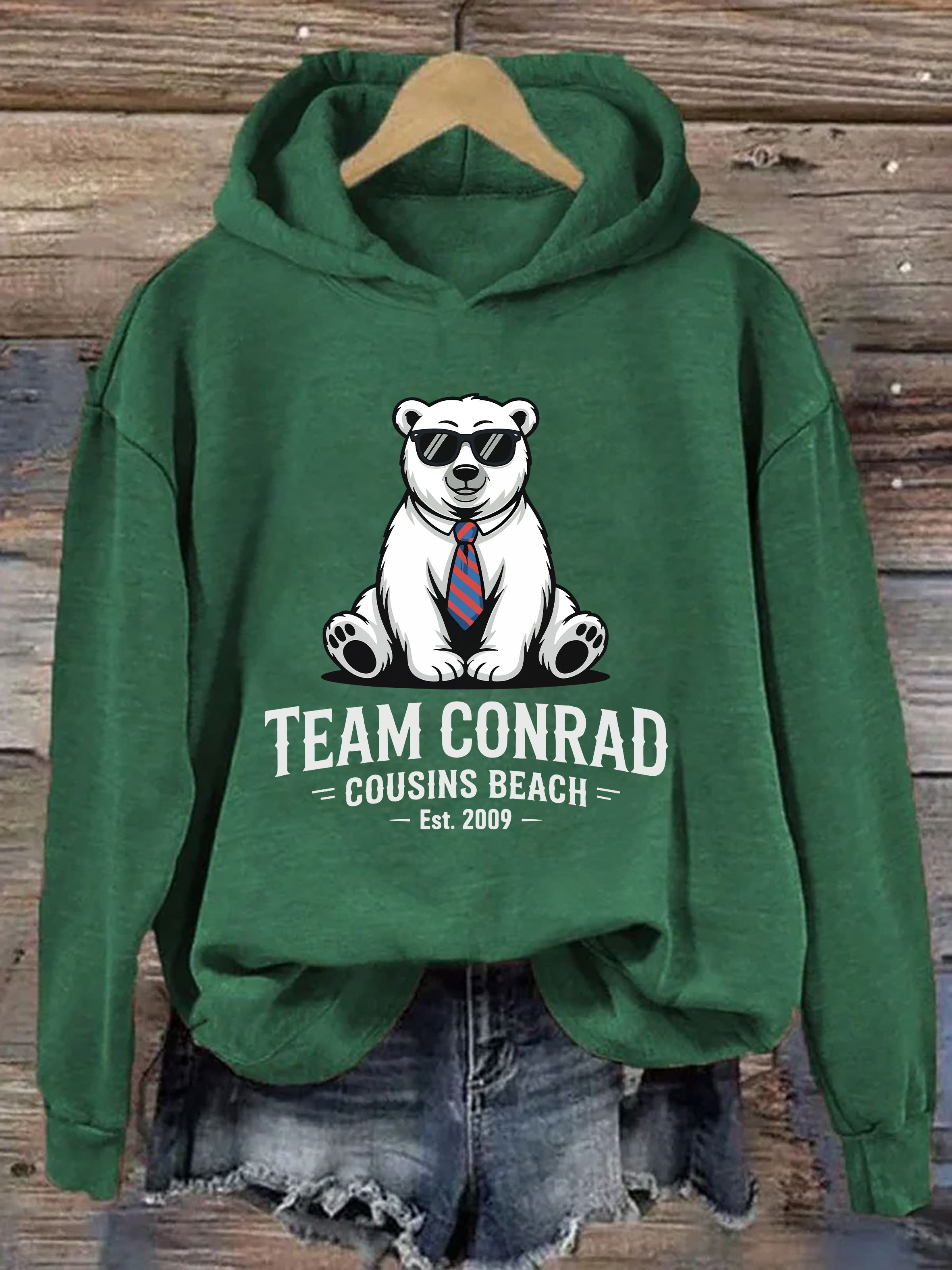 Team Conrad Junior Mint Bear Hoodie