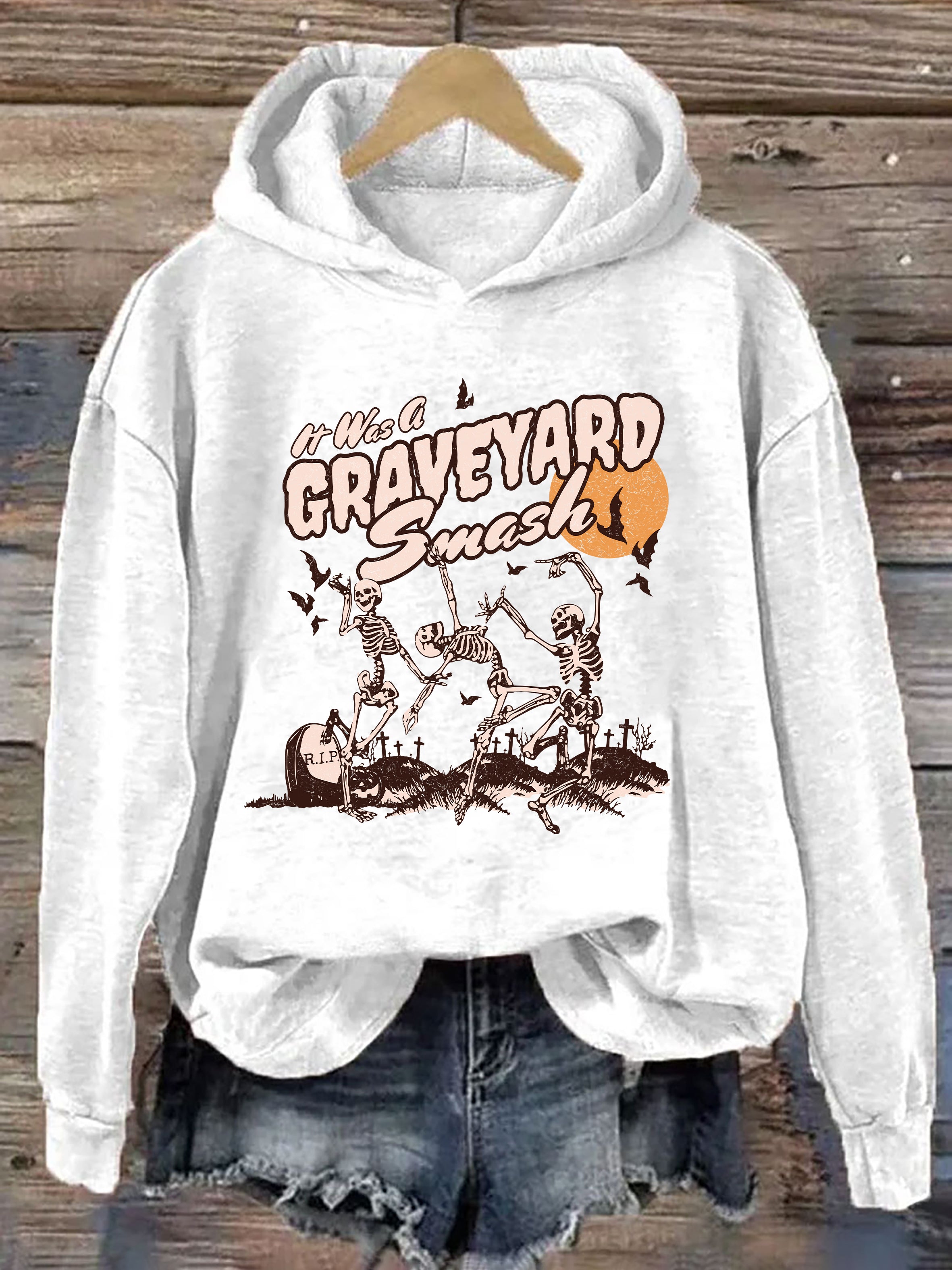 Retro Skeleton Halloween Hoodie