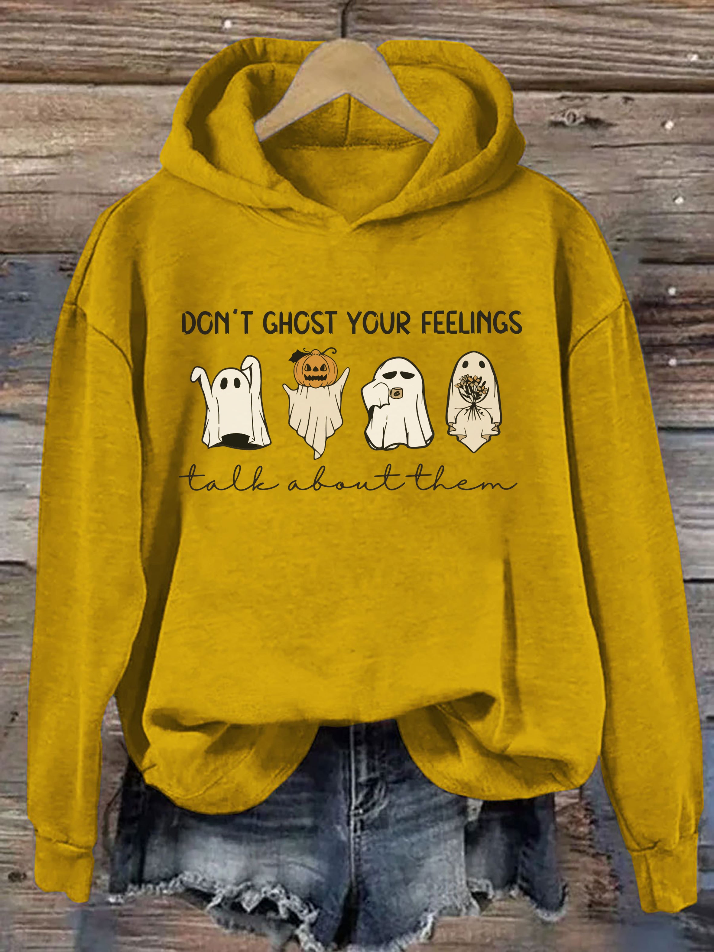 Halloween Don't Ghost Your Feelings Talk About Them Hoodie