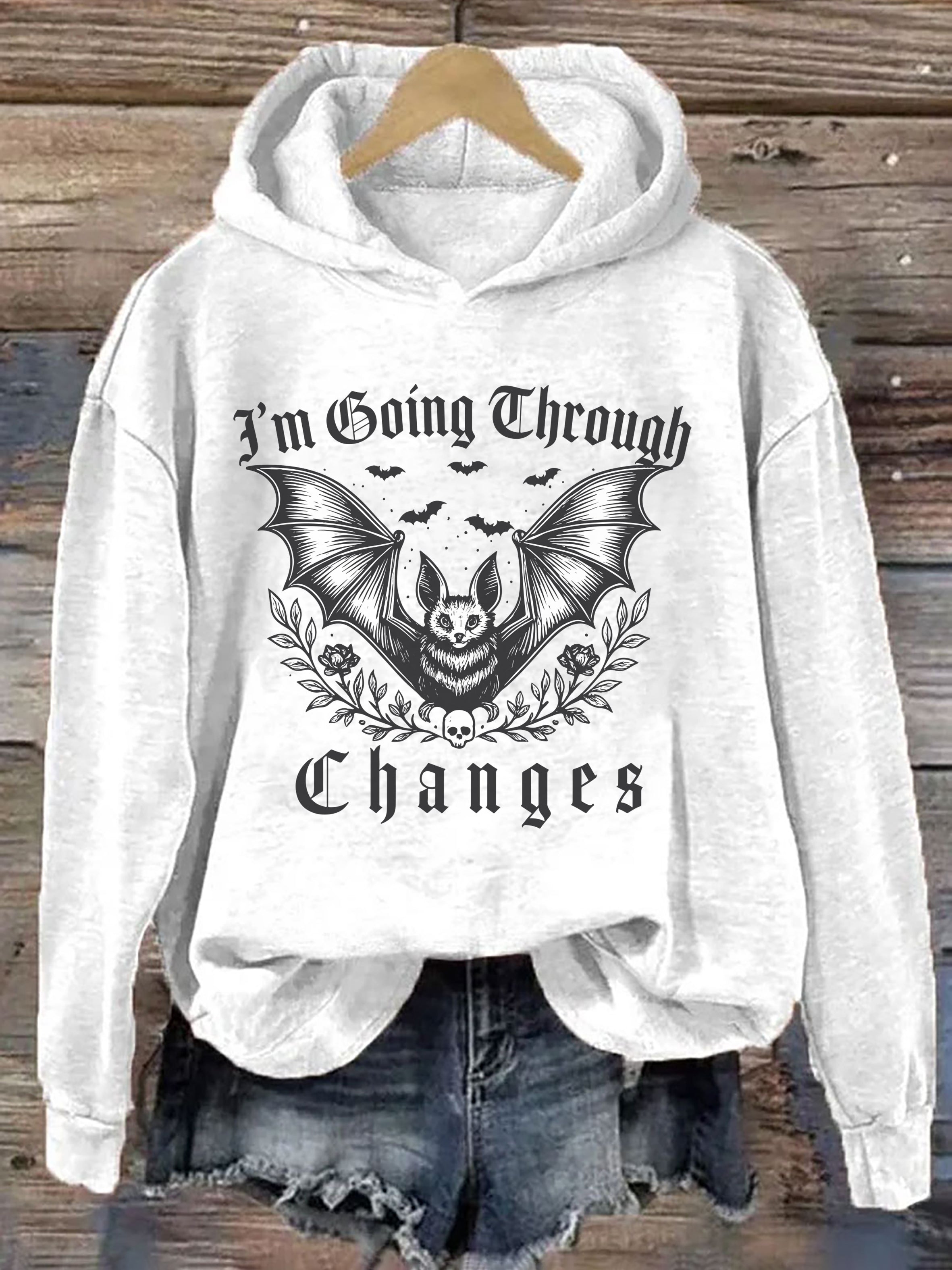 Vintage Gothic Bat Hoodie