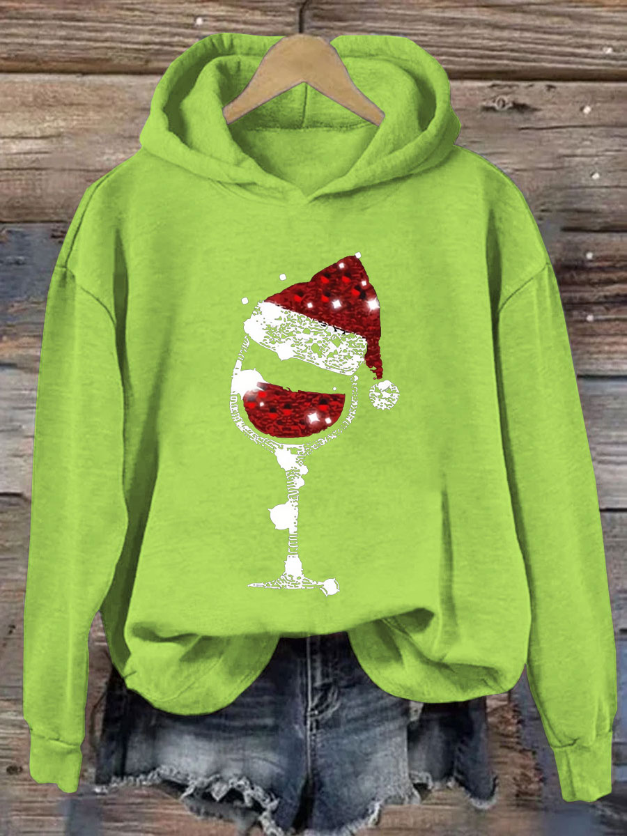 Christmas Wine Glasses Hoodie