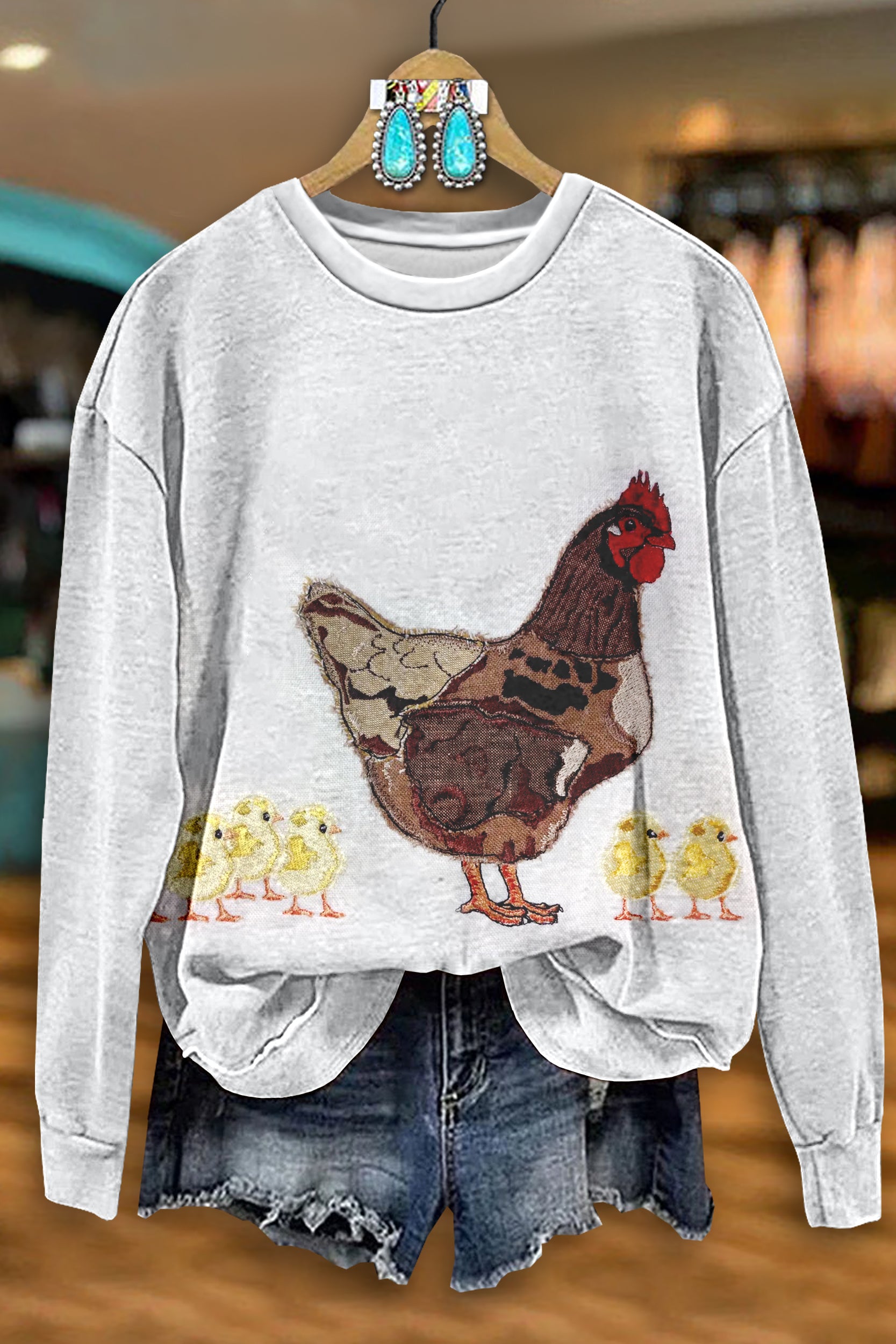 Cute Farm Hen Sweatshirt