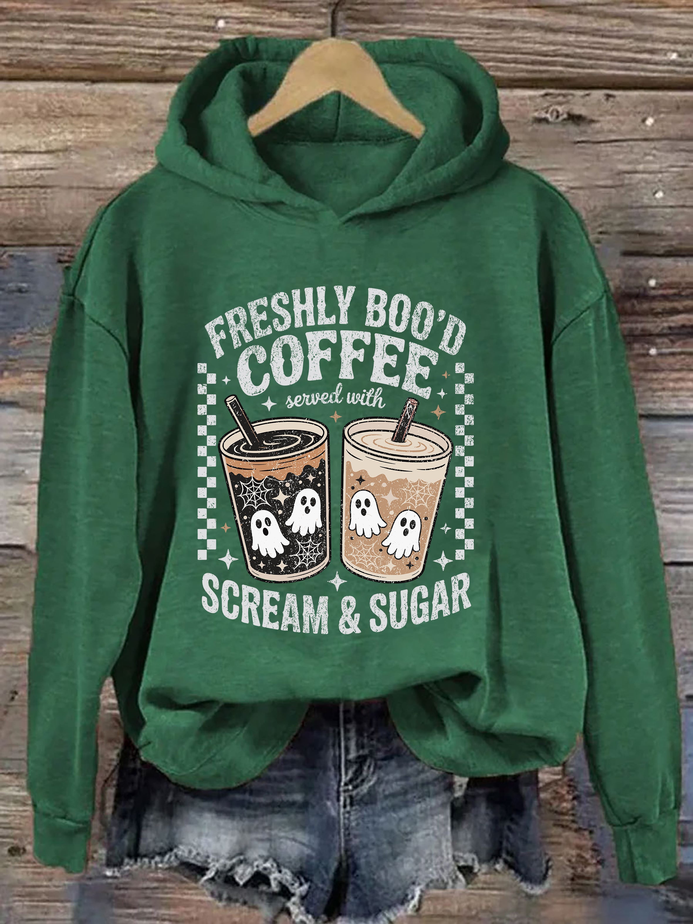 Ghost Halloween Coffee Hoodie