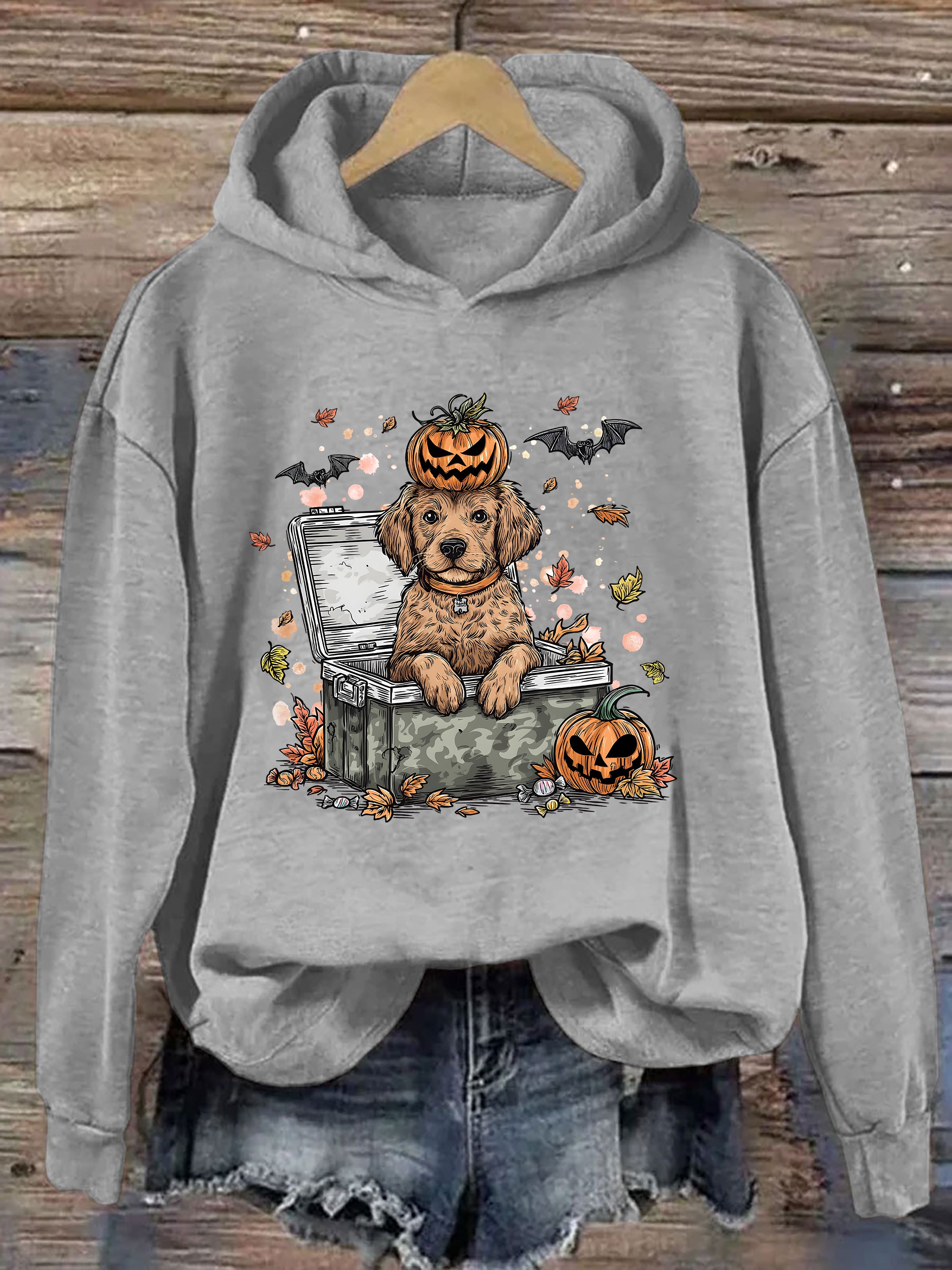 Brown Lab Halloween Hoodie