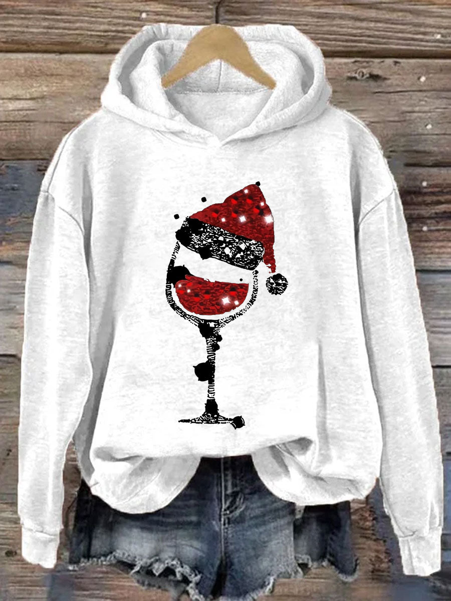 Christmas Wine Glasses Hoodie