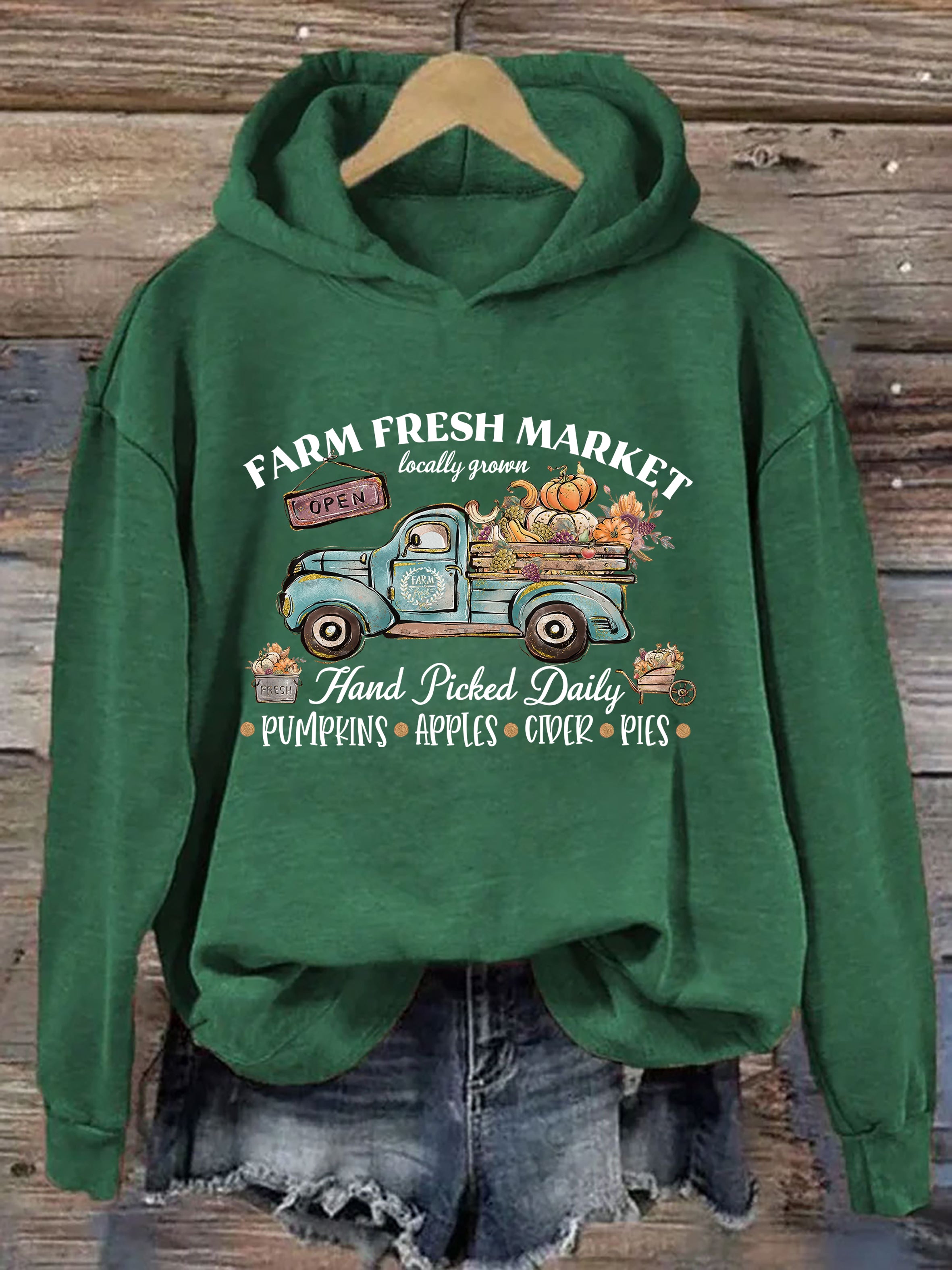 Farm Fresh Market Hand Picked Daily Hoodie