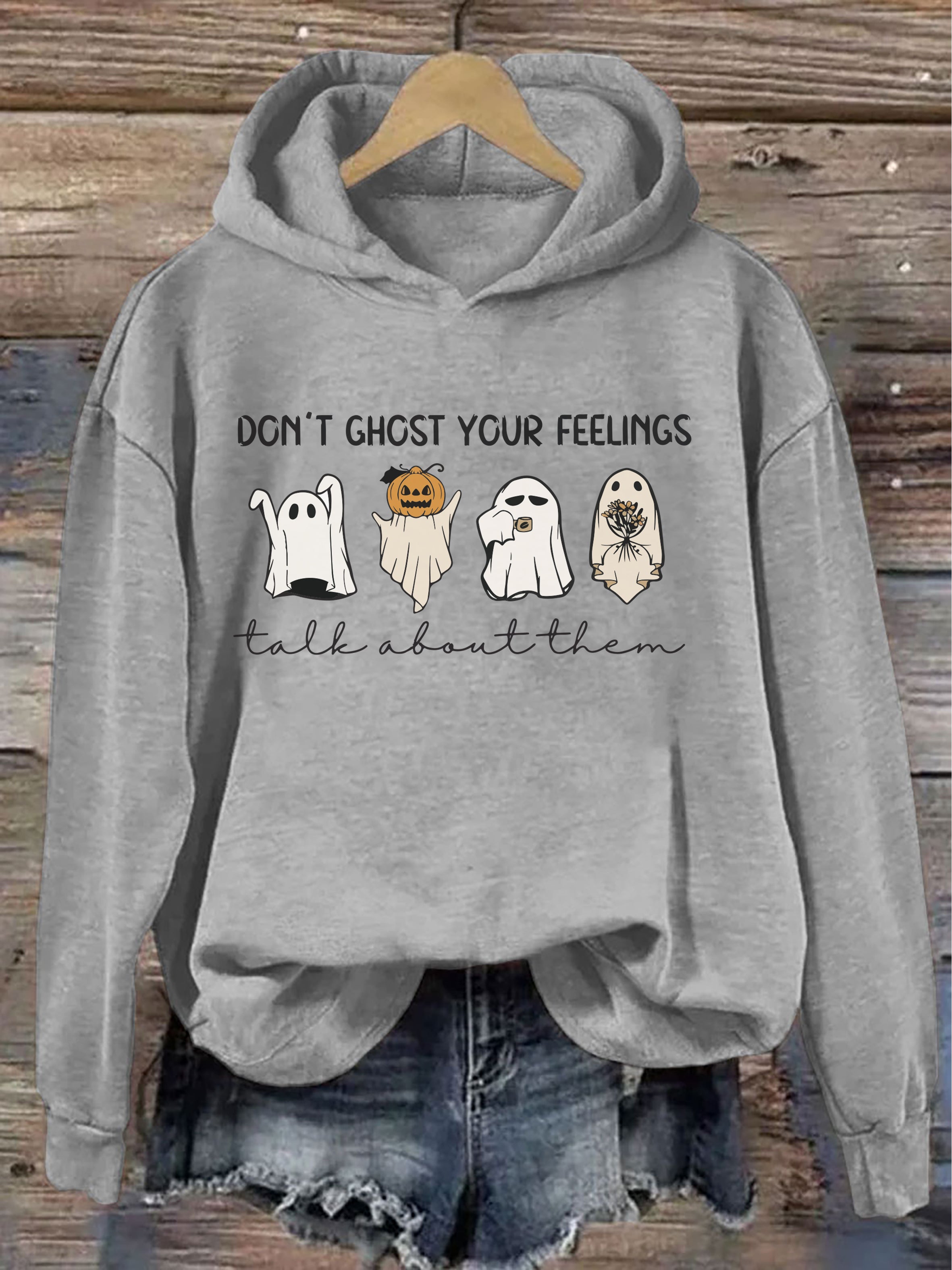 Halloween Don't Ghost Your Feelings Talk About Them Hoodie