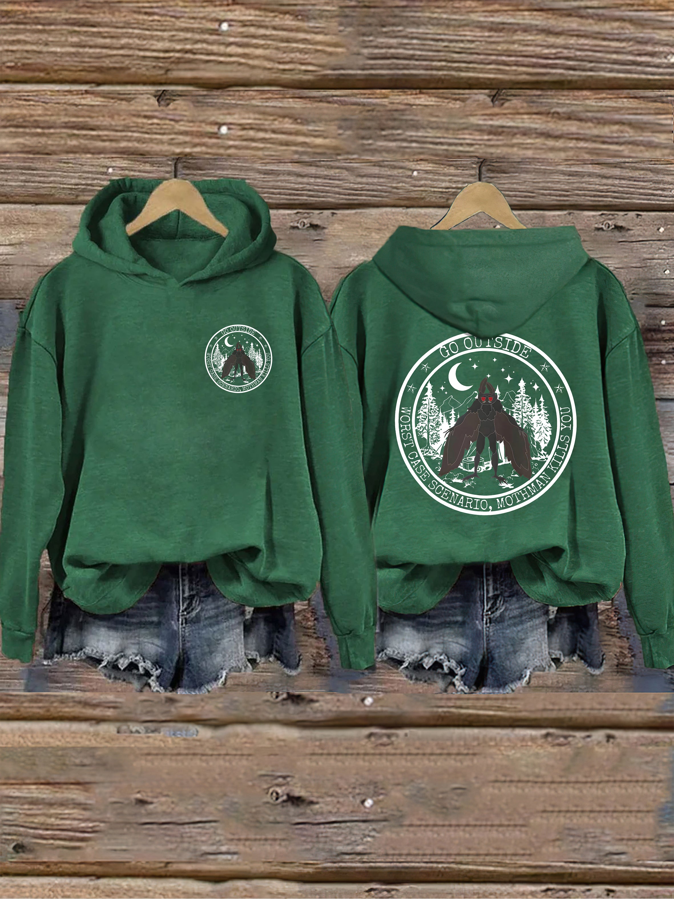 Go Outside Worst Case Scenario Mothman Hoodie