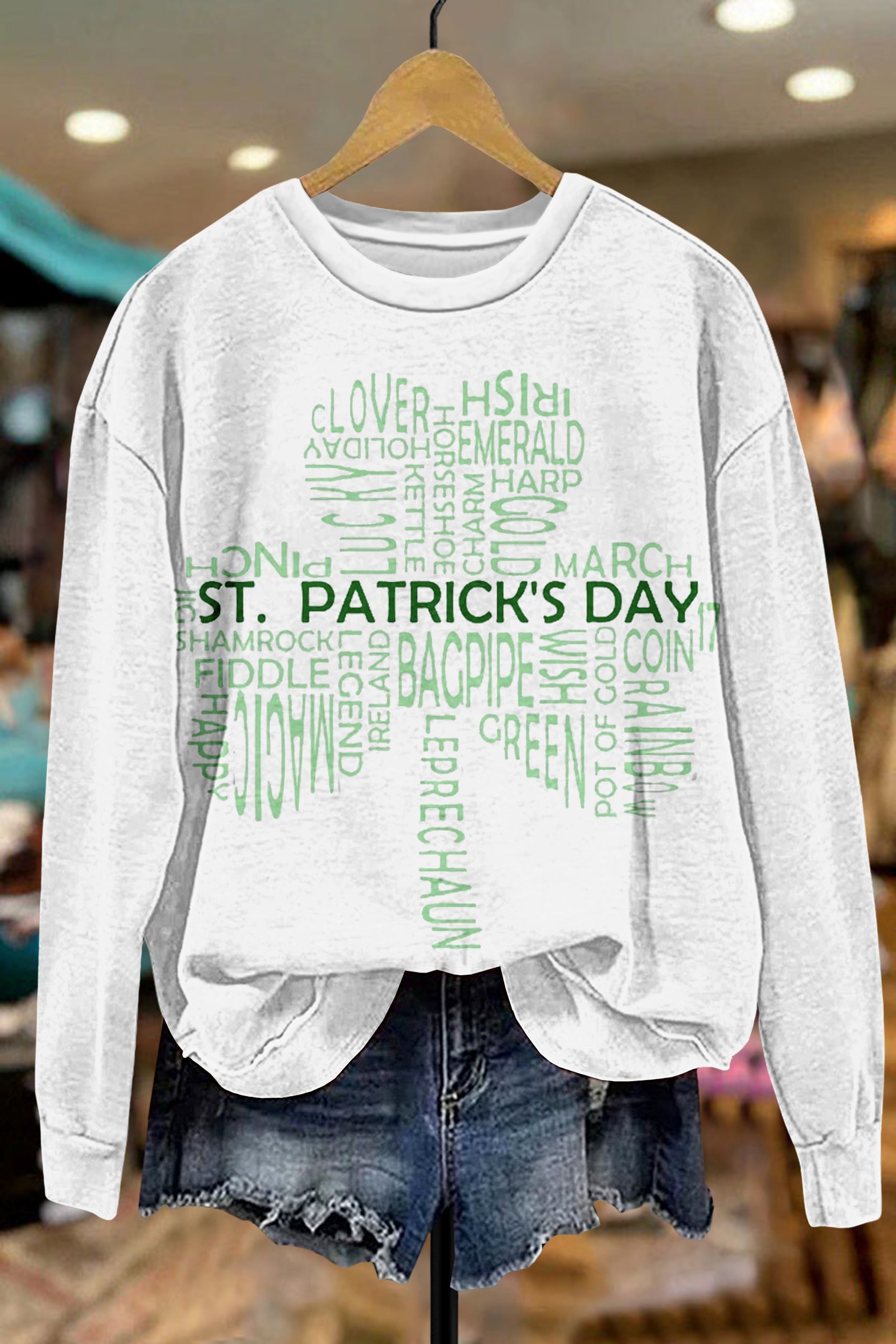 St Patrick's Day Clover Sweatshirt