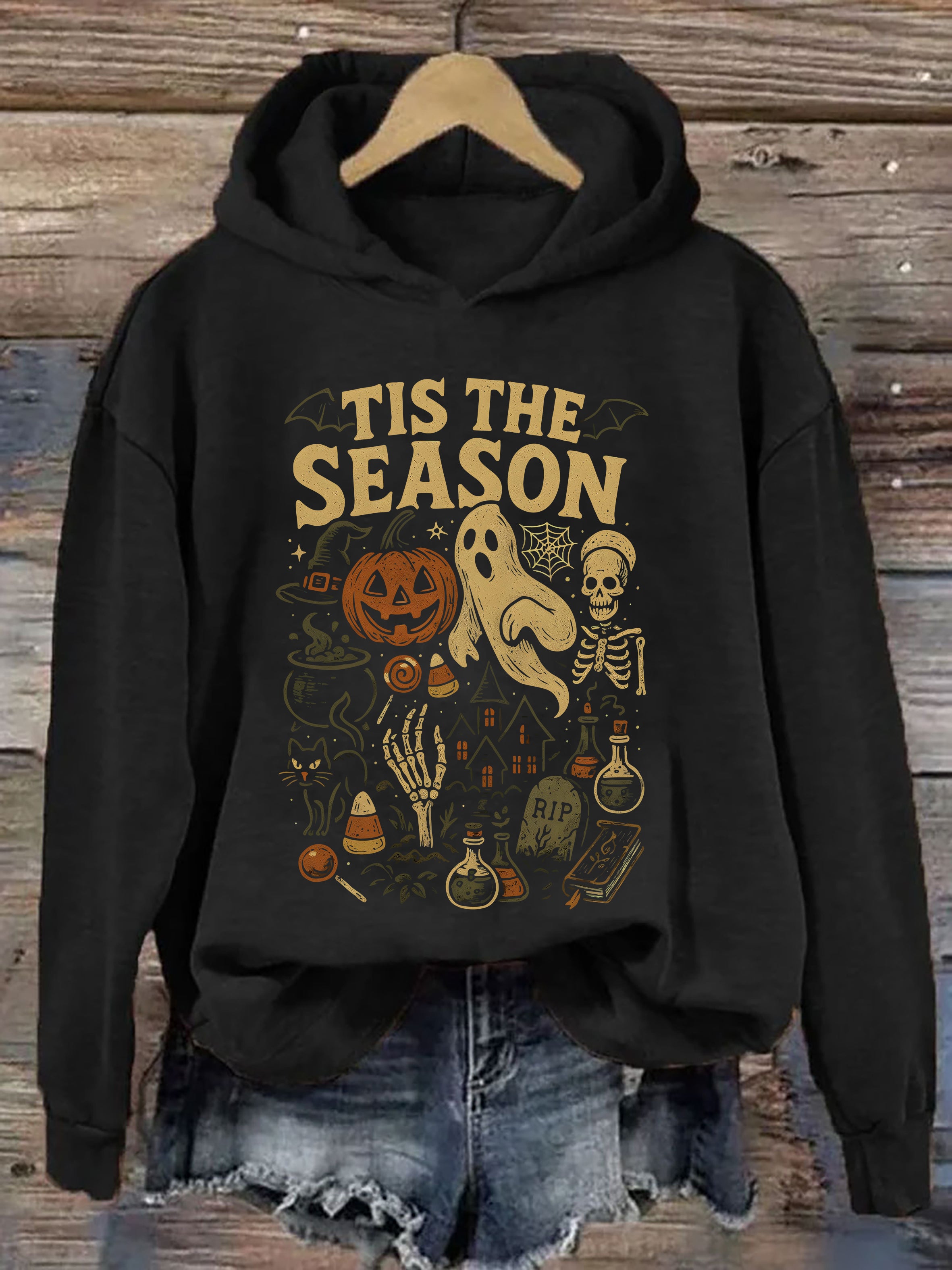 Tis' The Season Vintage Halloween Hoodie