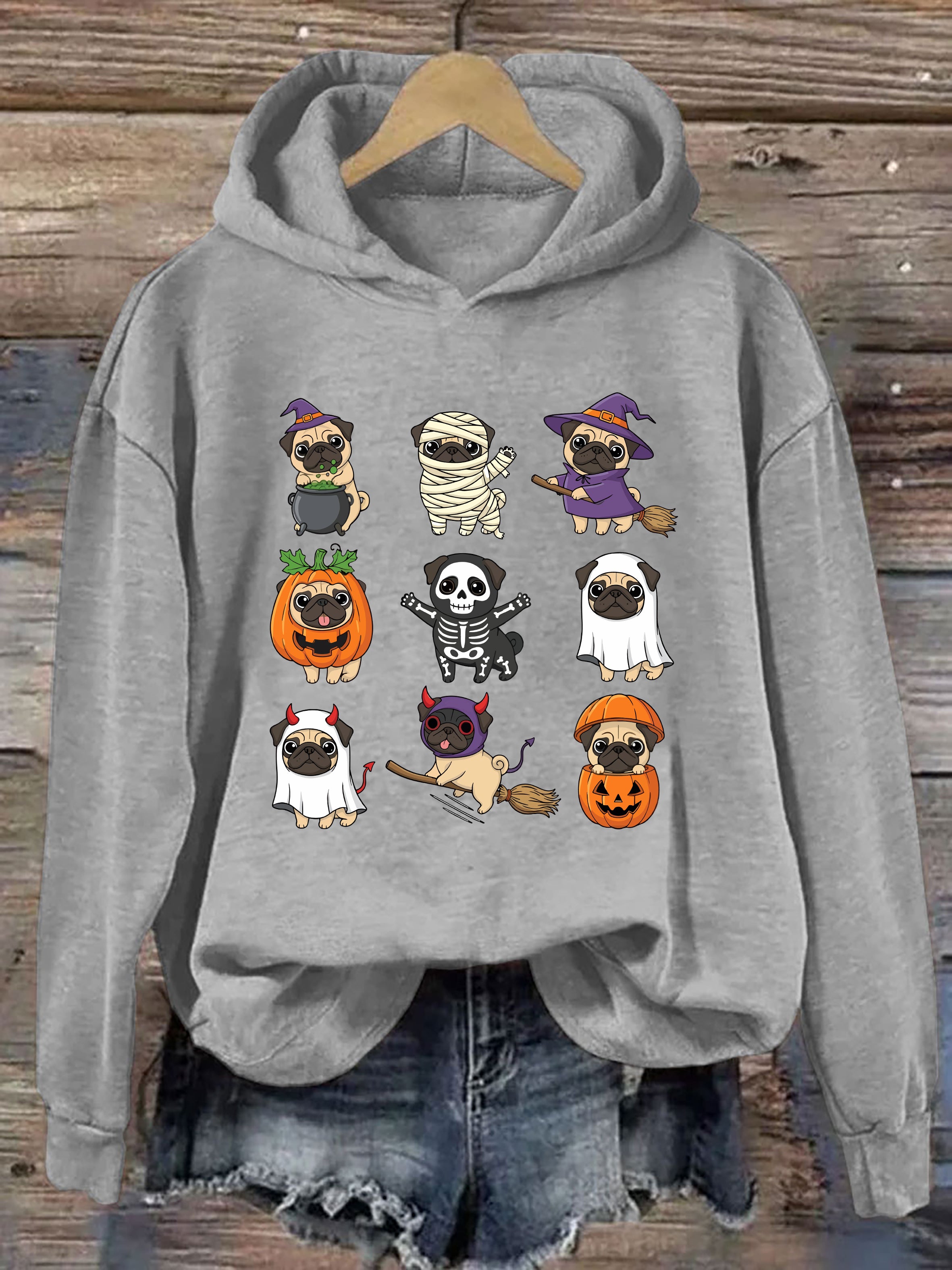 Spooky Pug Ghost Hoodie