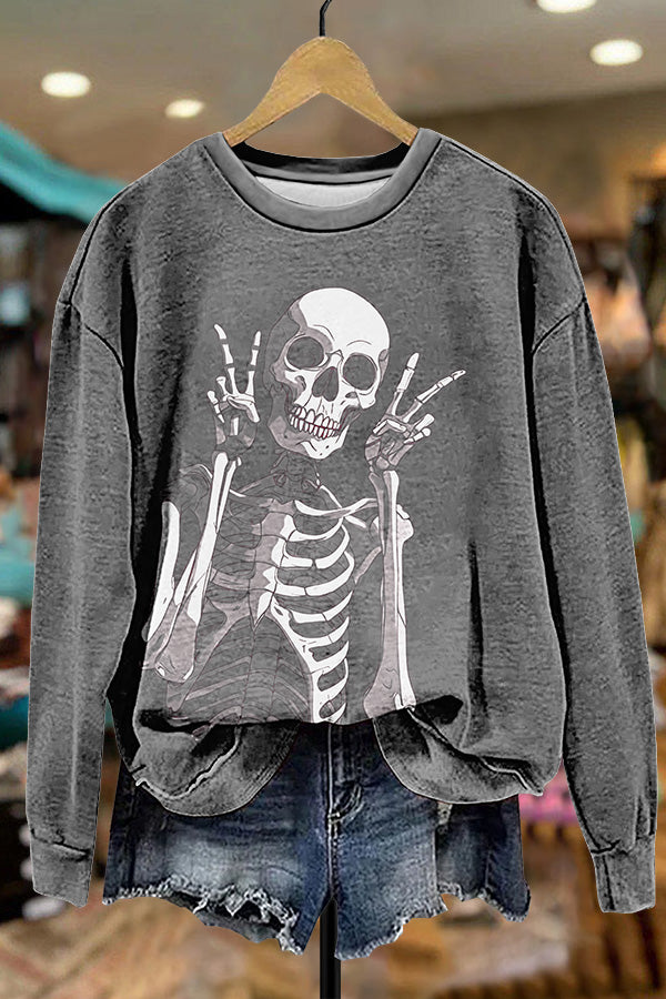 Halloween Cute Skull Sweatshirt