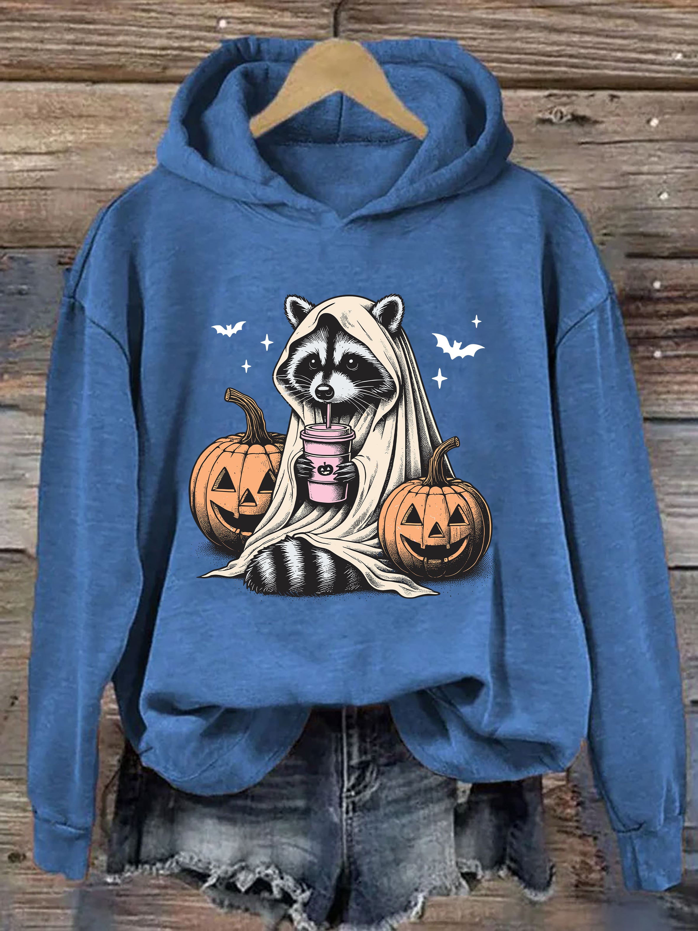 Halloween Raccoon Ghost Hoodie