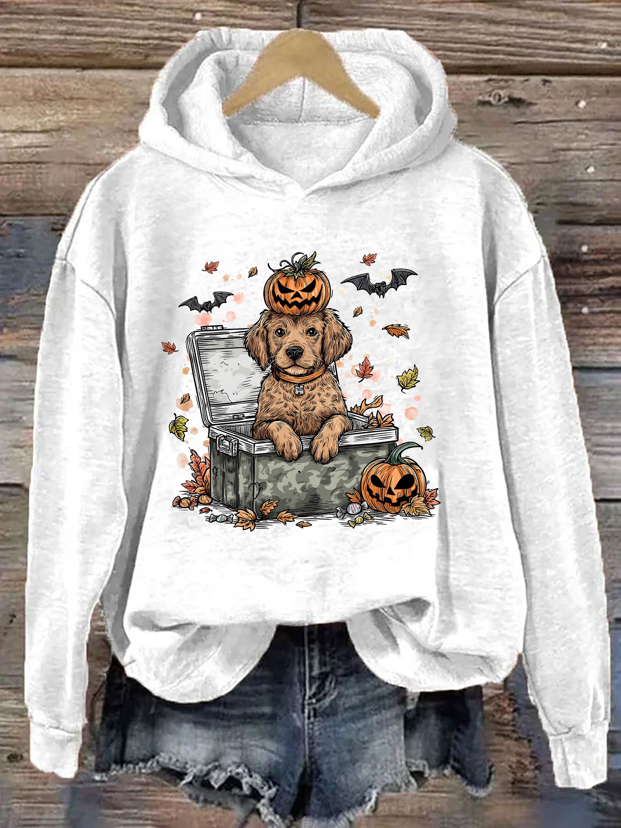 Brown Lab Halloween Hoodie