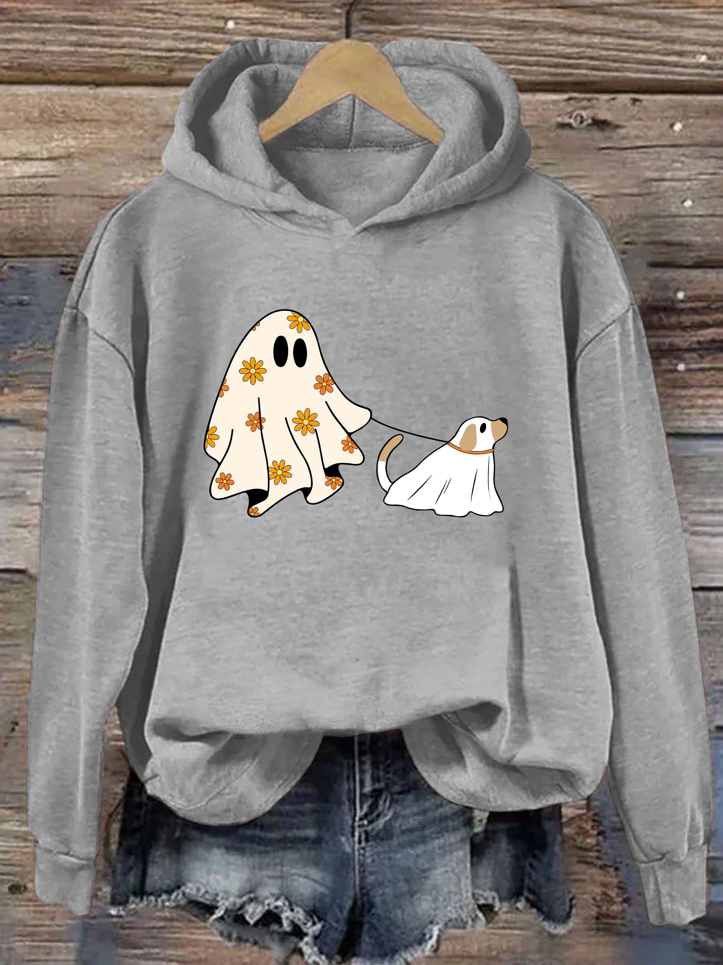 Сute Ghost Dog Halloween Hoodie