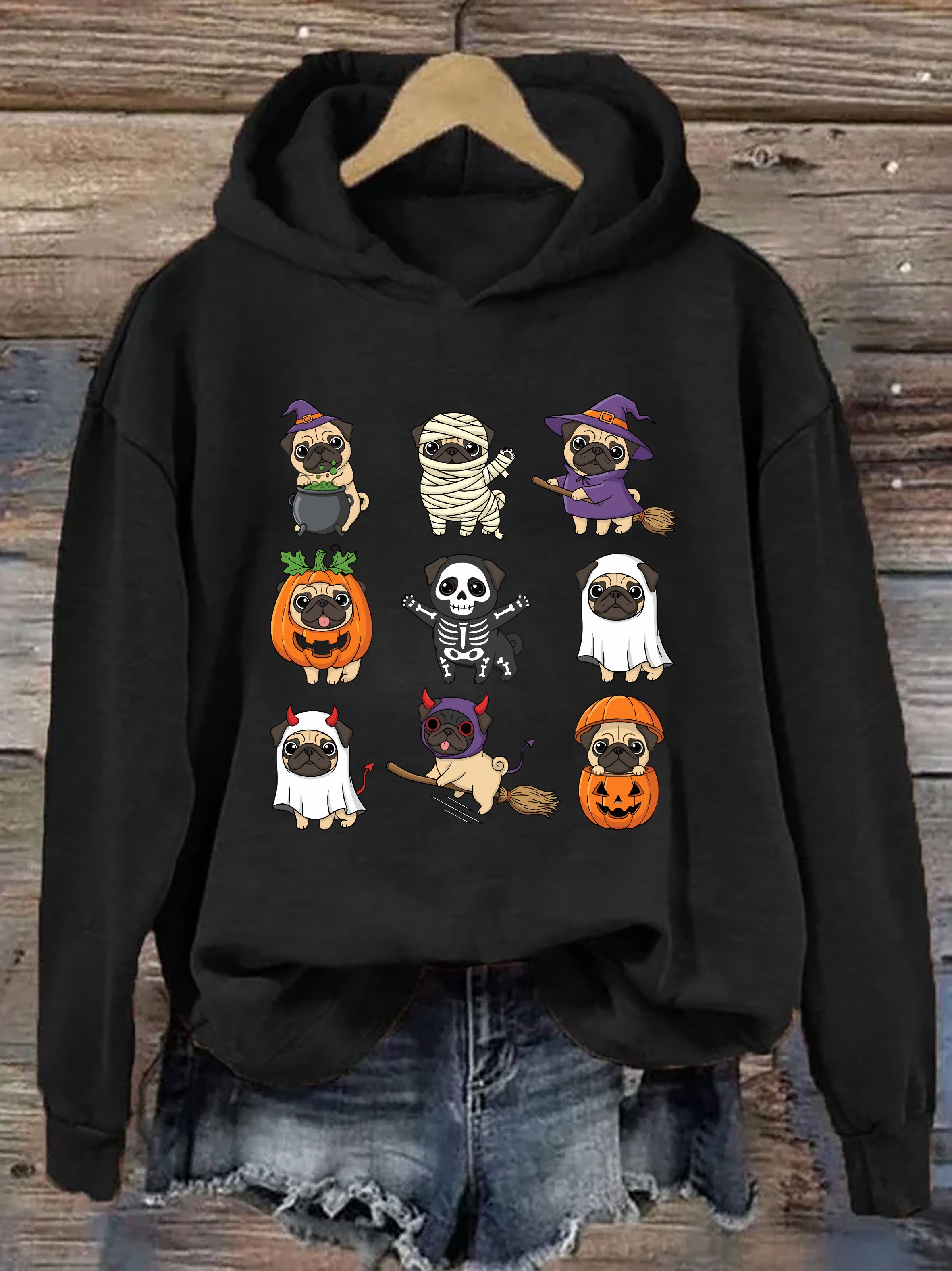 Spooky Pug Ghost Hoodie
