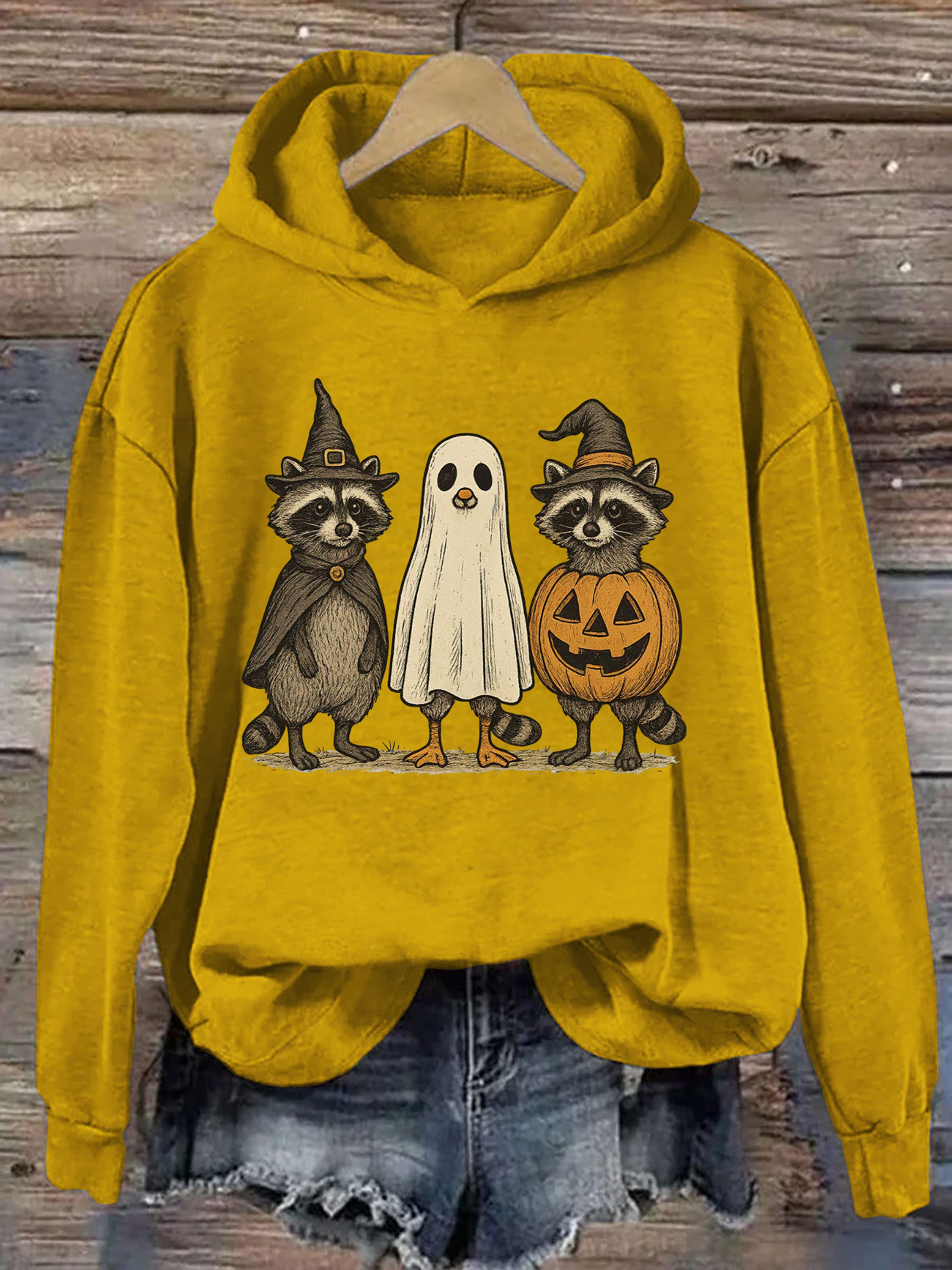 Boo Ghost Raccoon Hoodie