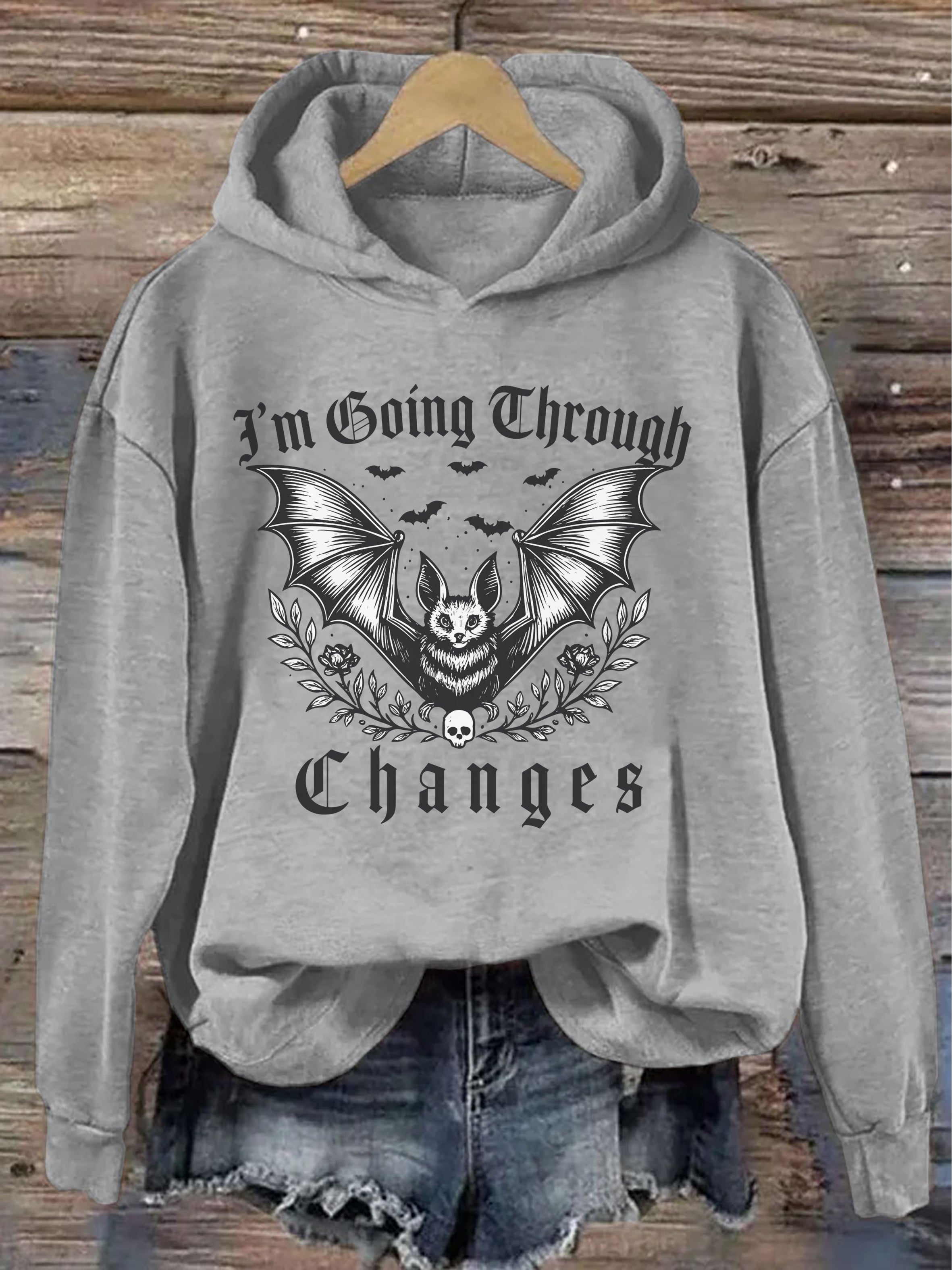 Vintage Gothic Bat Hoodie