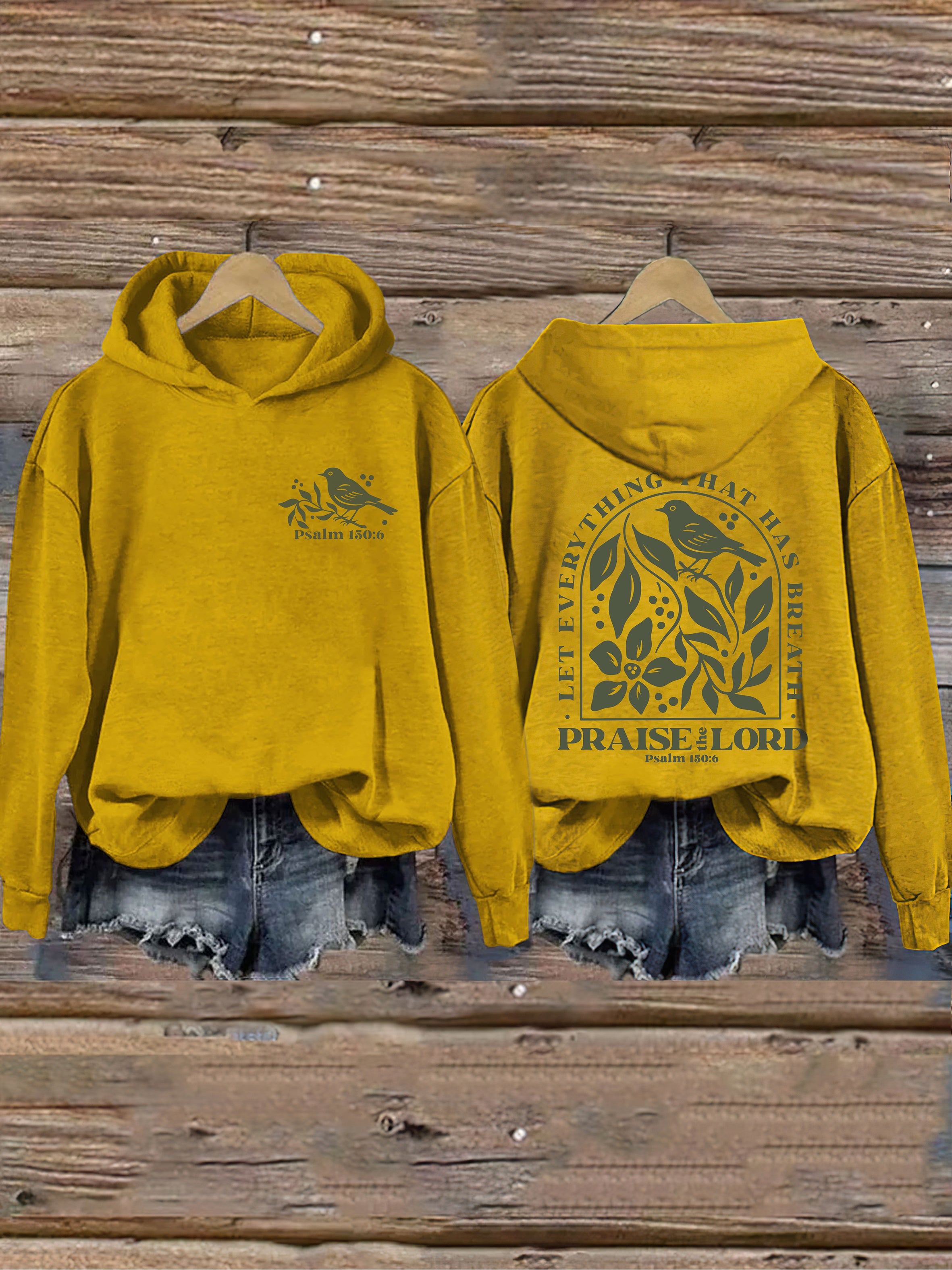 Vintage Faith Based Psalm 150:6 Christian Graphics Hoodie