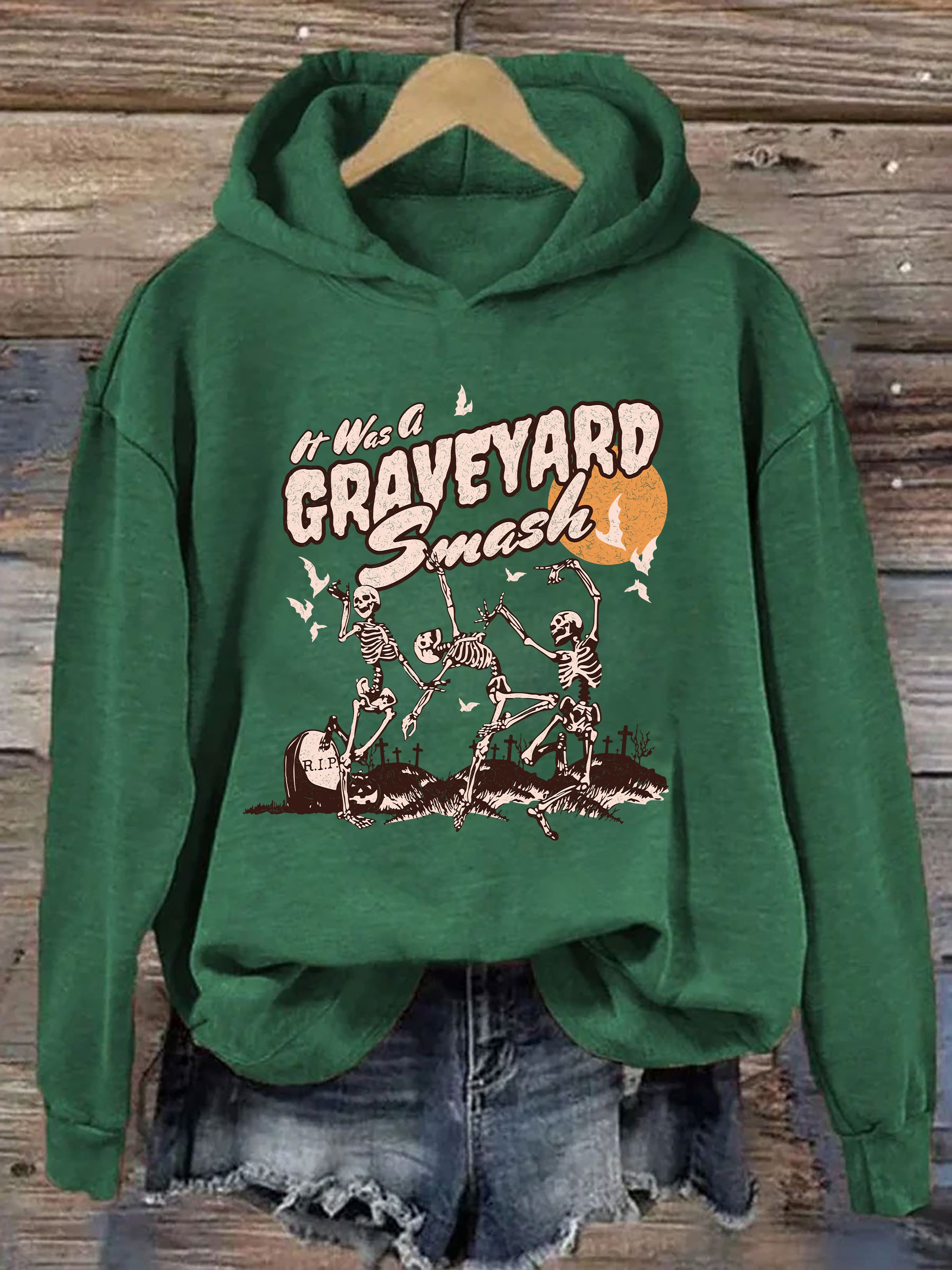 Retro Skeleton Halloween Hoodie