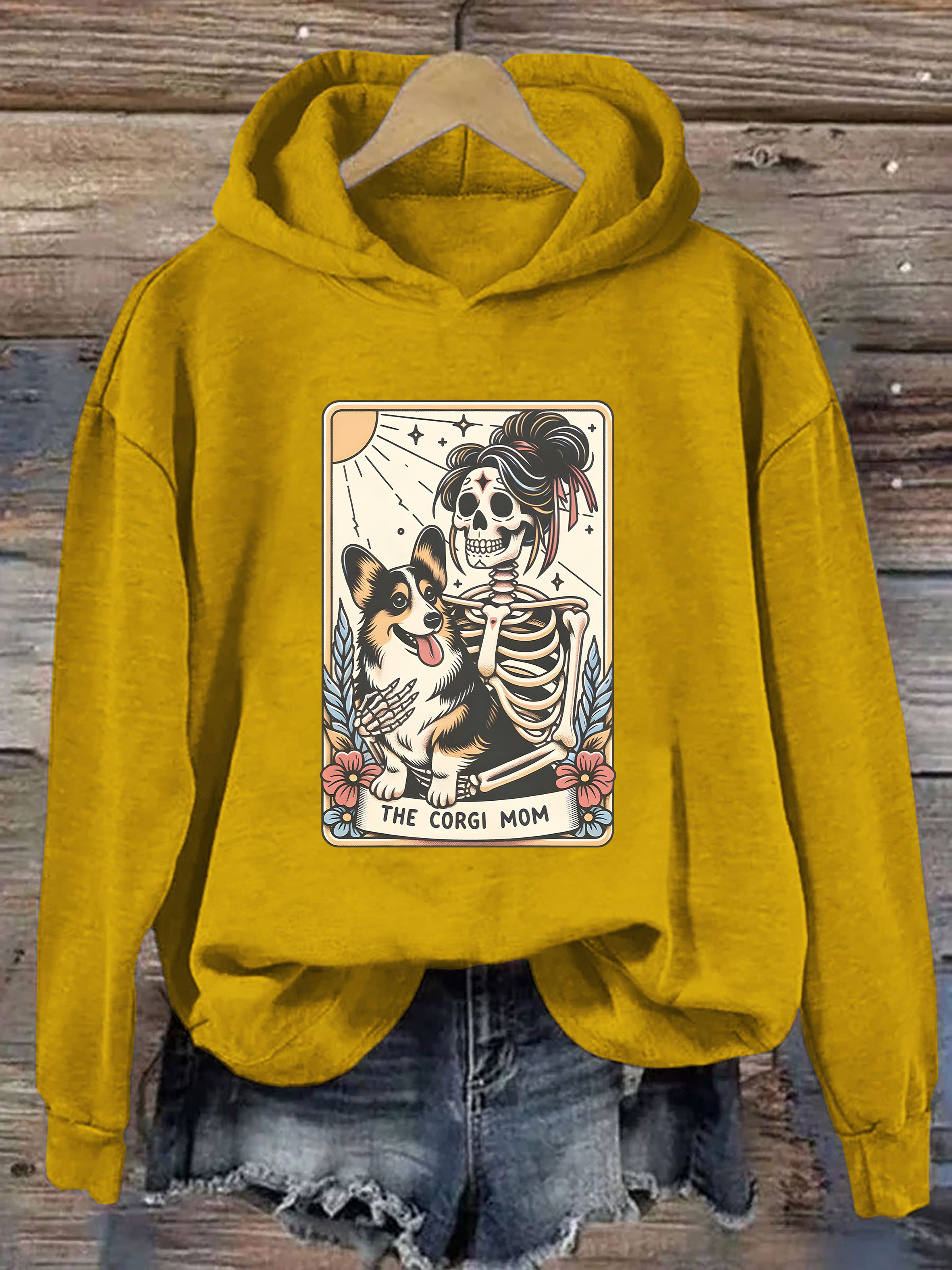 Corgi Mom Tarot Card Hoodie