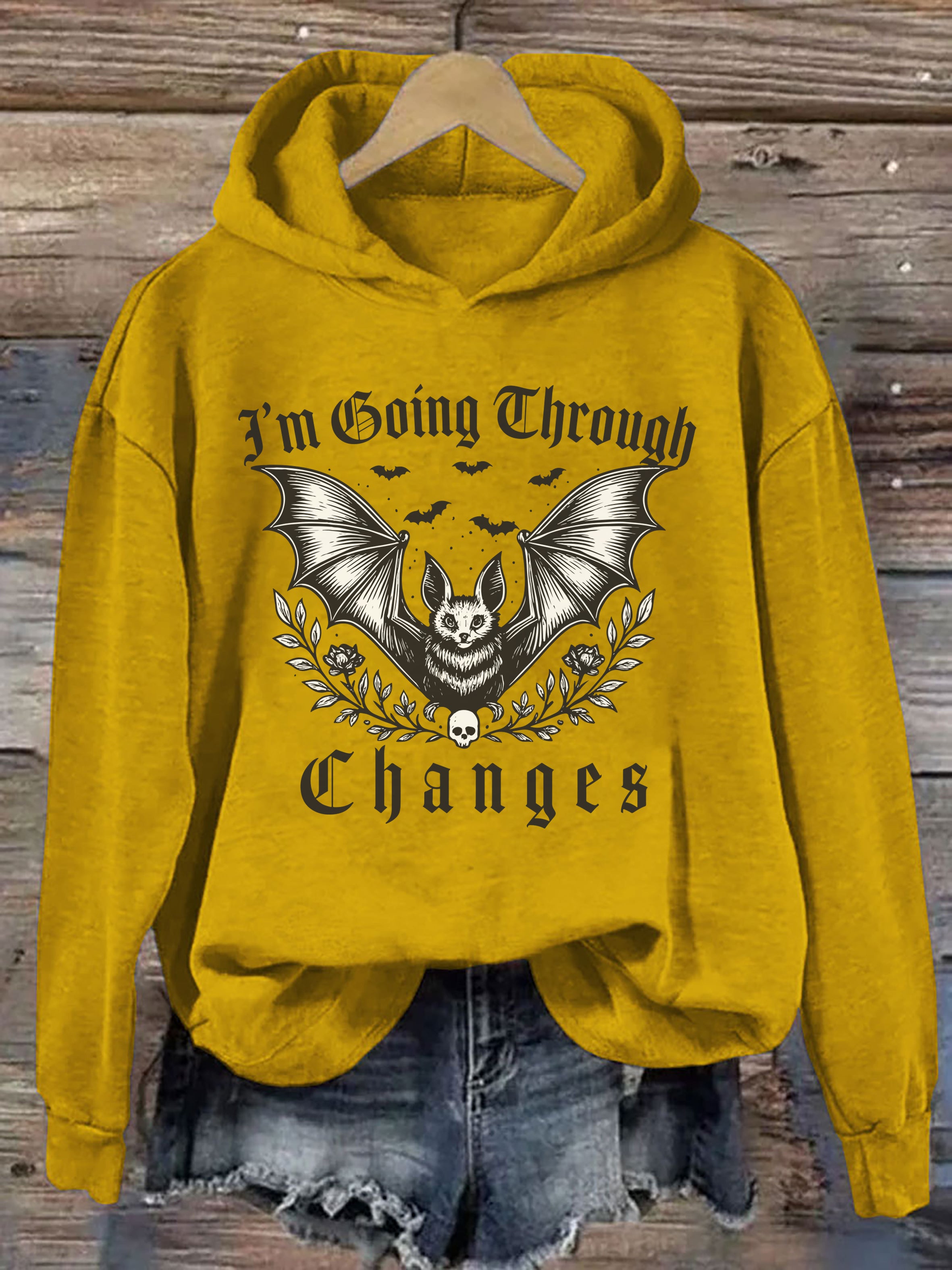 Vintage Gothic Bat Hoodie