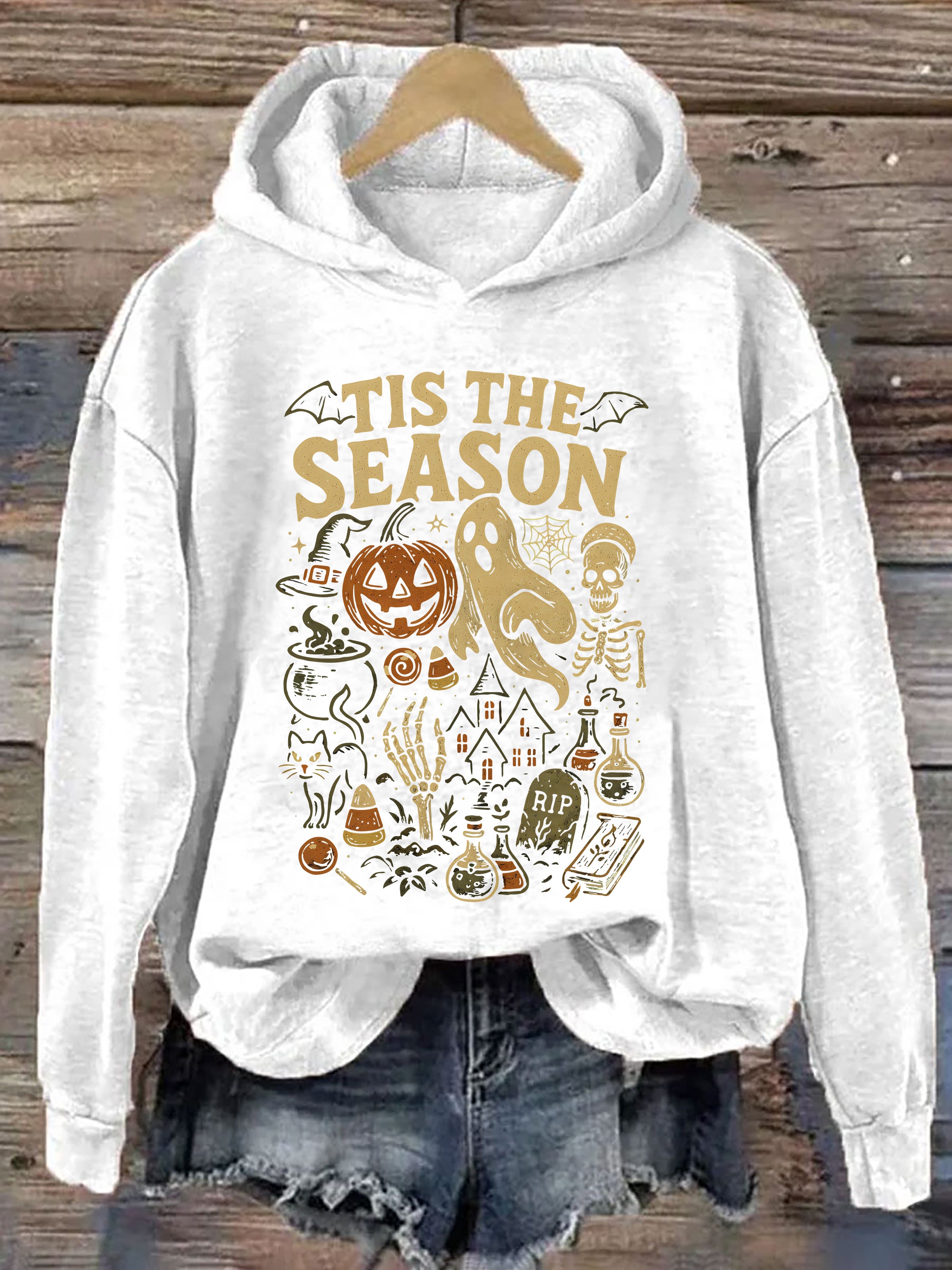 Tis' The Season Vintage Halloween Hoodie