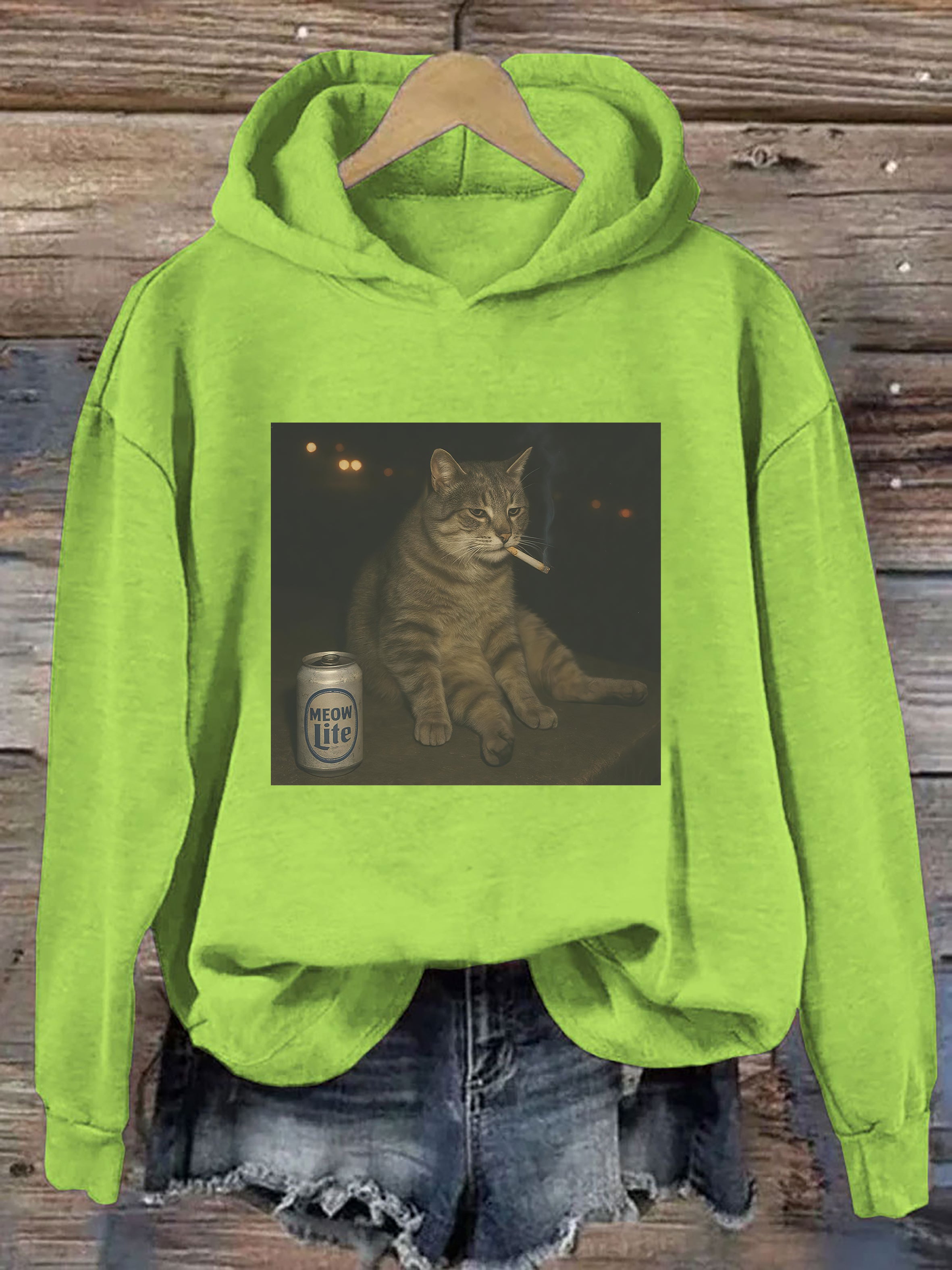 Funny Smoking Cat Meme Hoodie