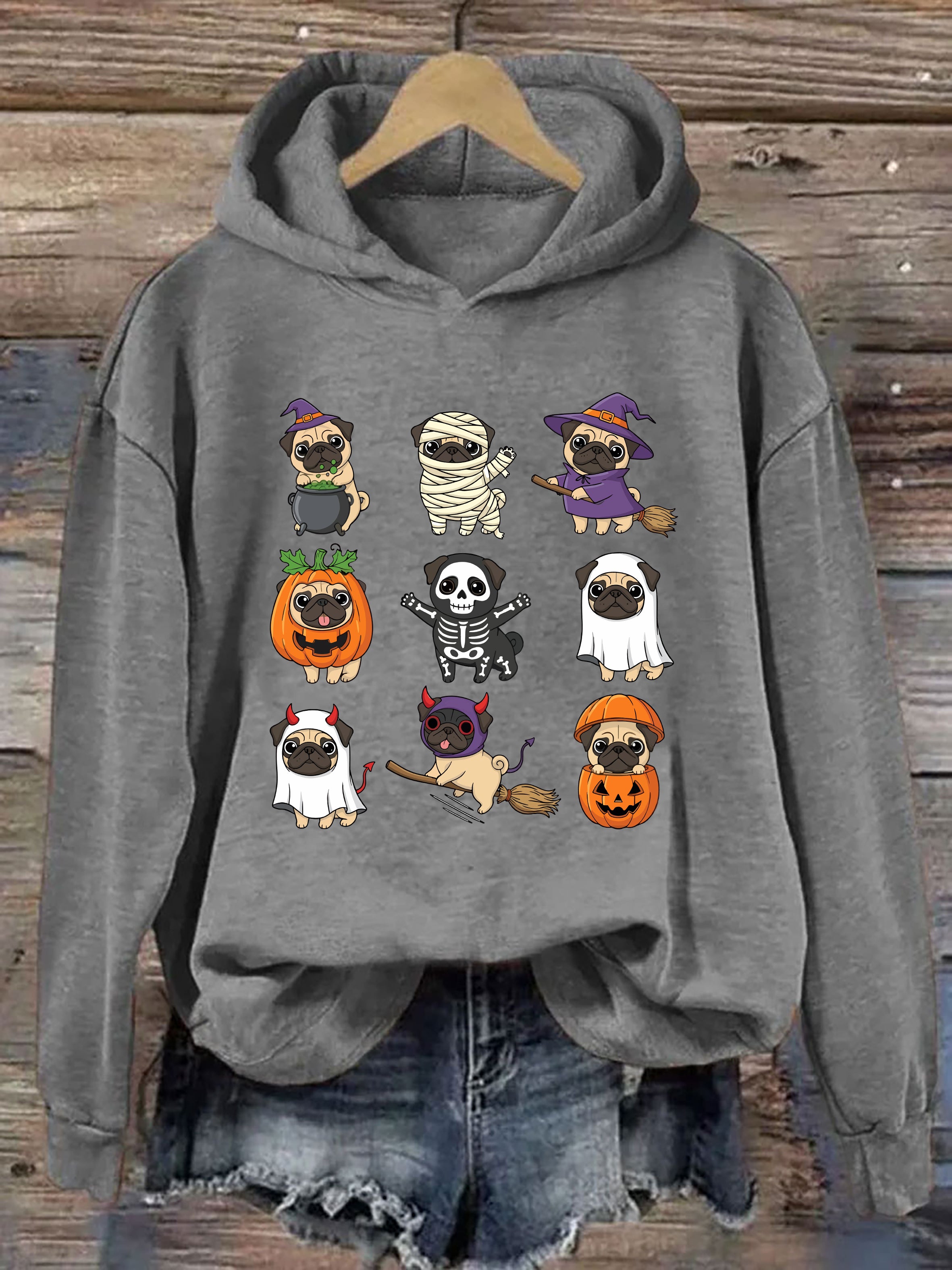 Spooky Pug Ghost Hoodie
