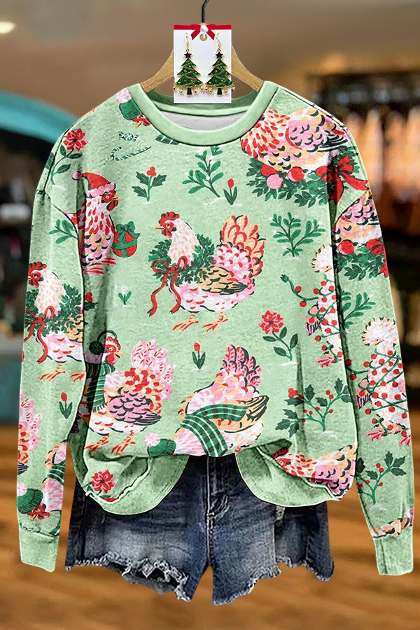 Christmas Hen Cute Sweatshirt