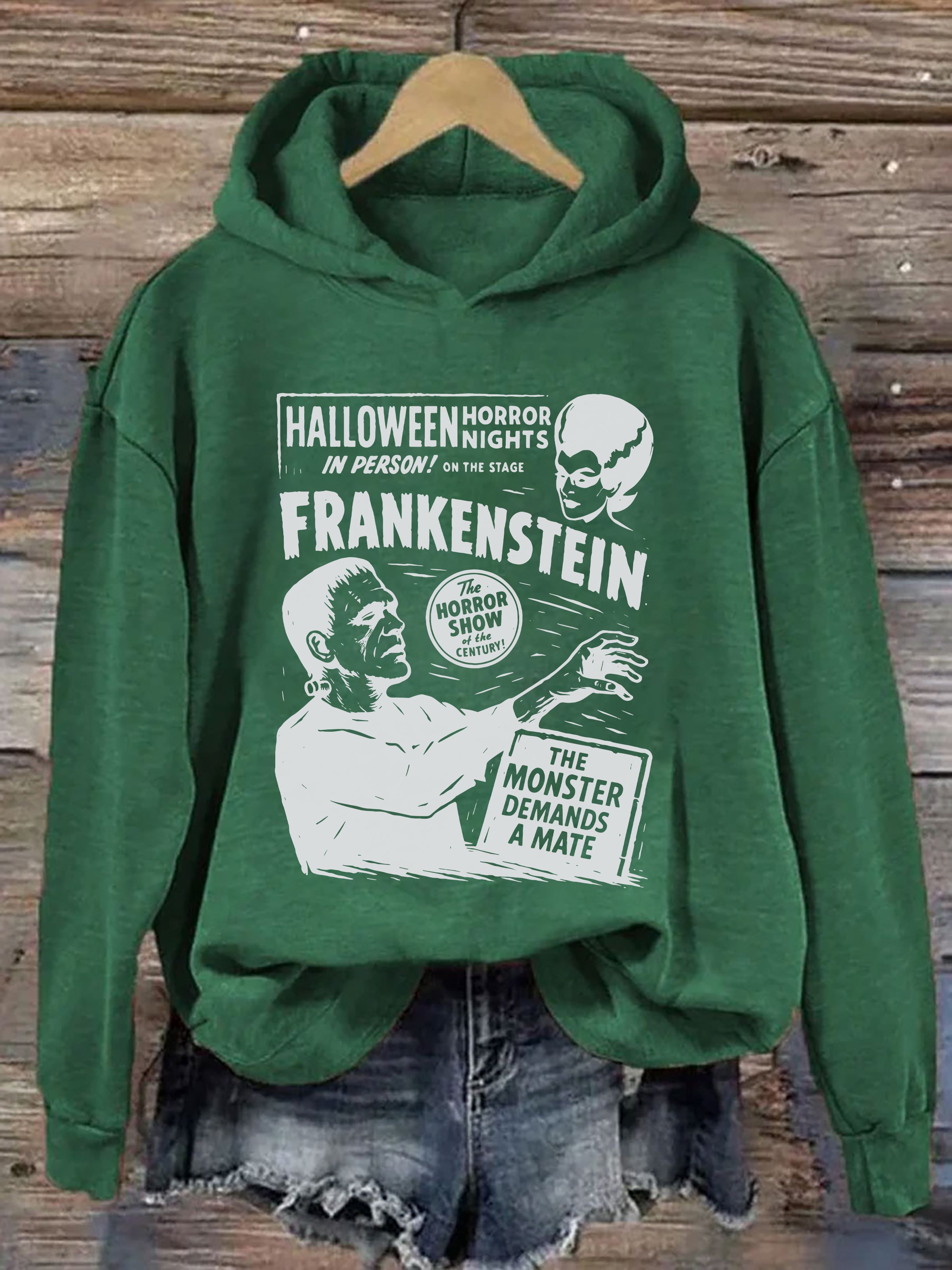 Frankenstein Cozy Halloween Hoodie