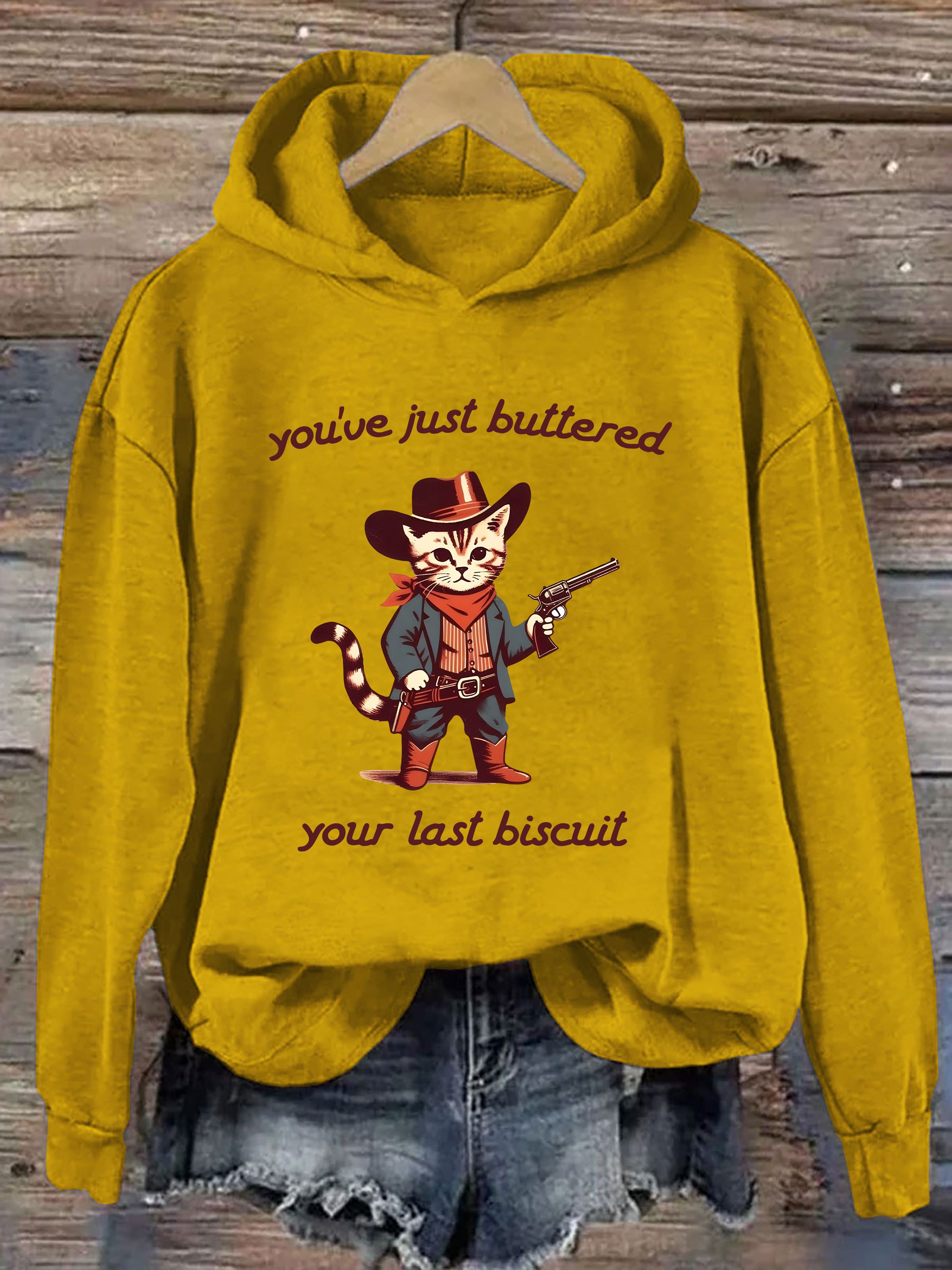 Meowdy Cat Women Apron Hoodie