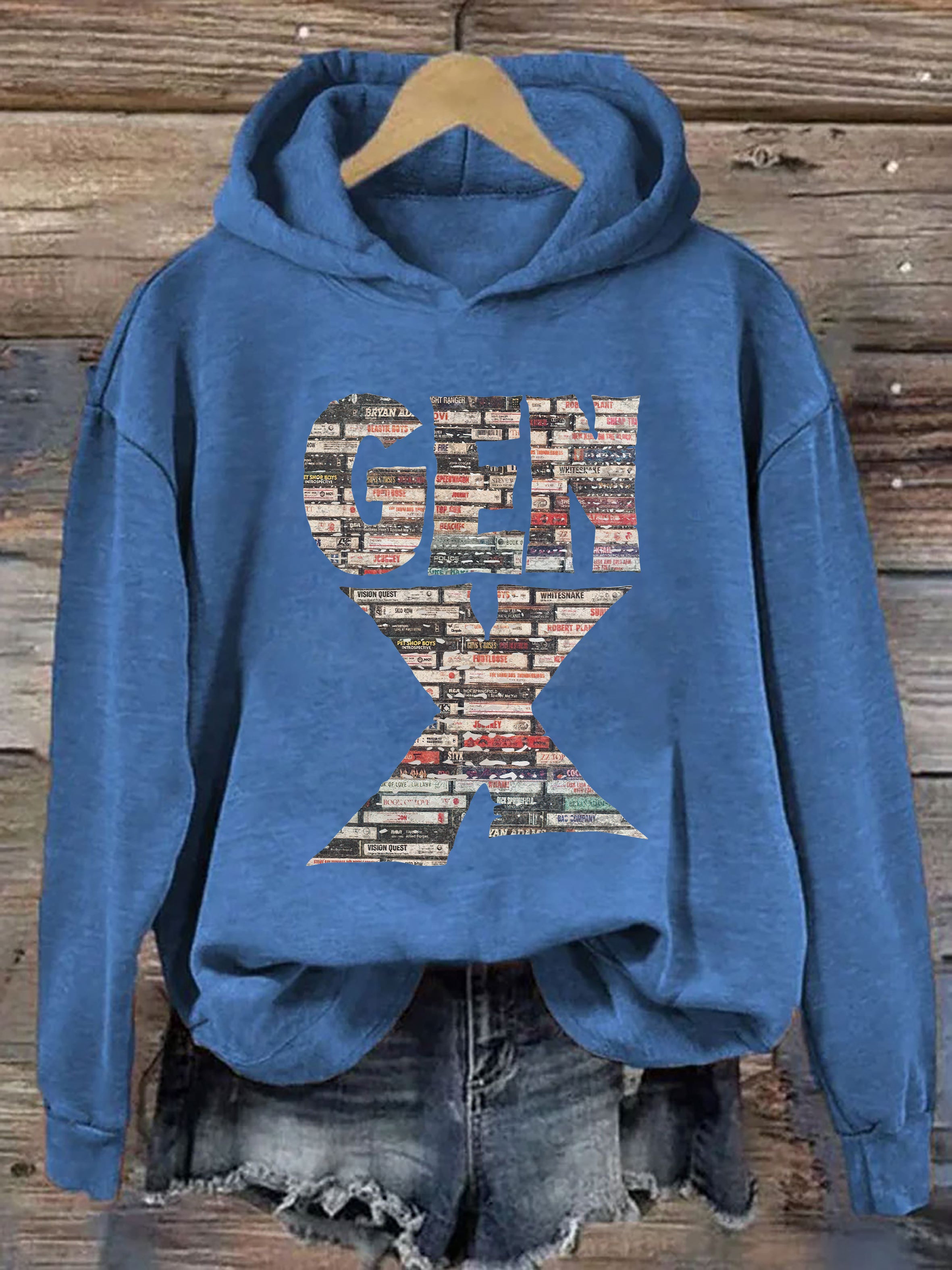 Gen X 80's Rock Cassettes Hoodie