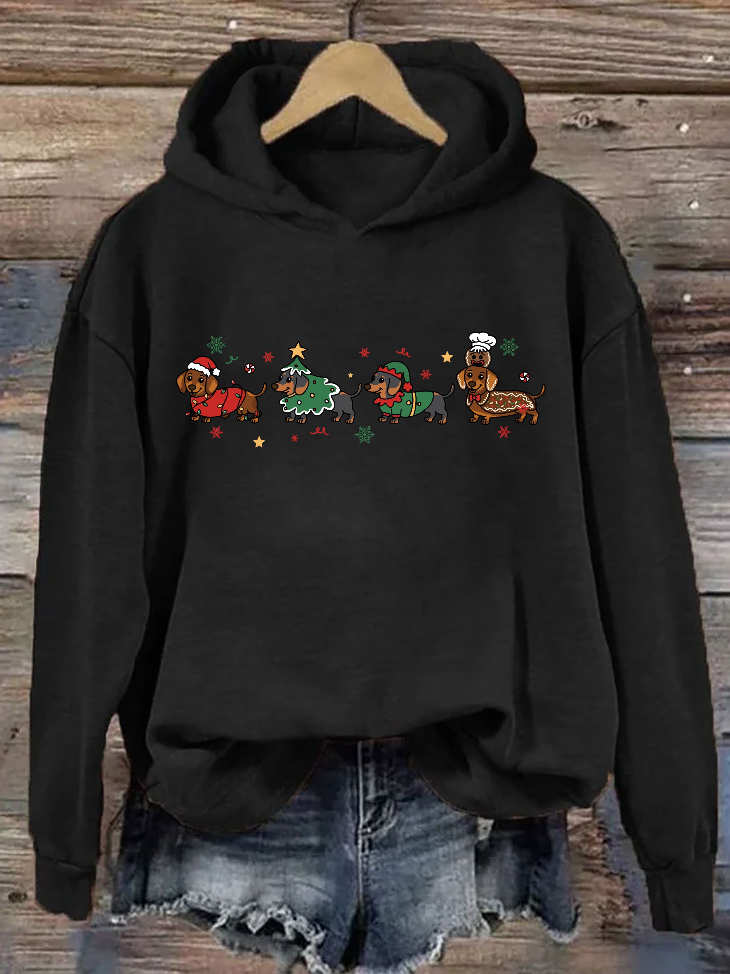 Funny Christmas Dachshund Dog Hoodie