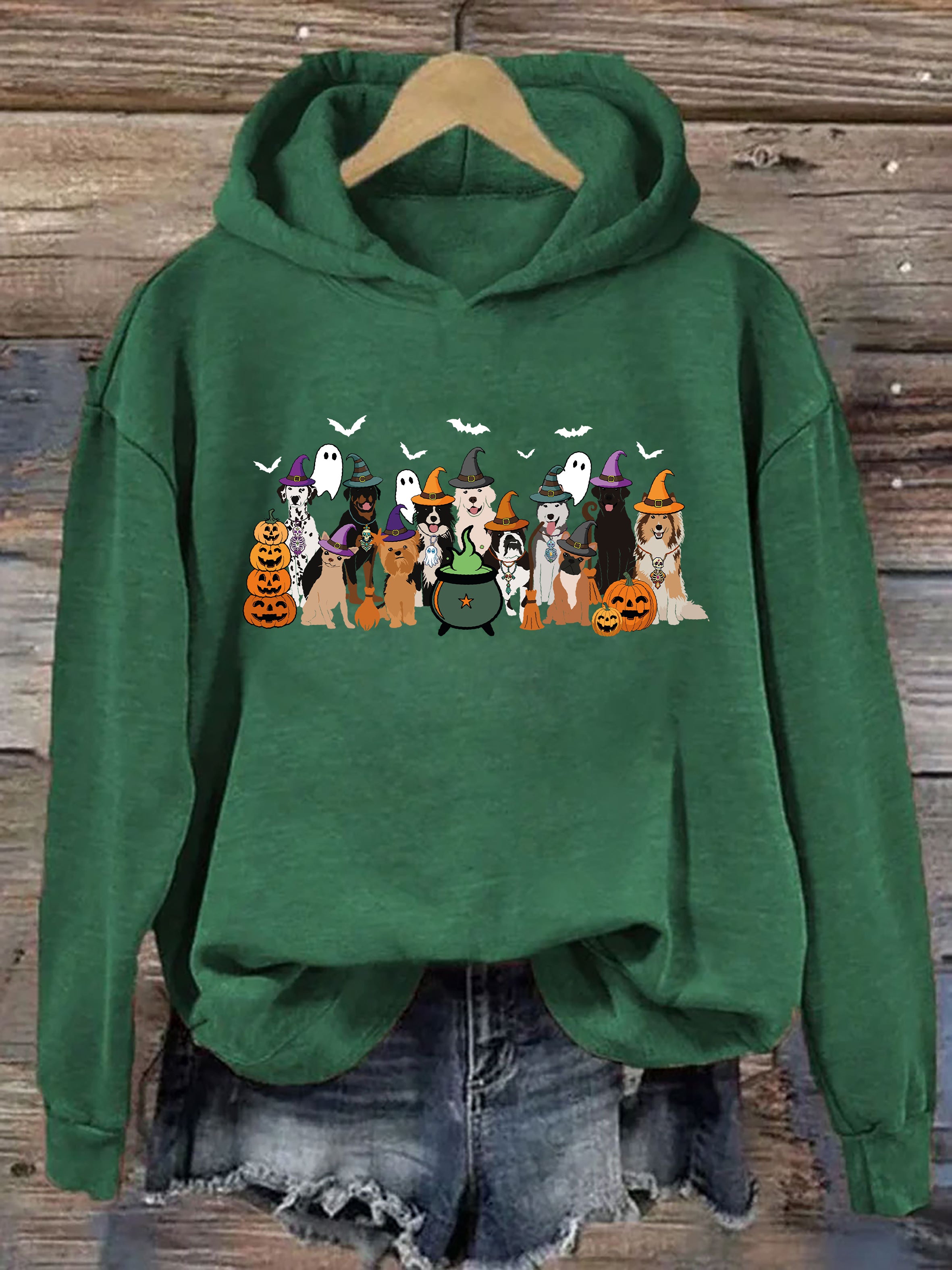 Witch Dogs Halloween Hoodie
