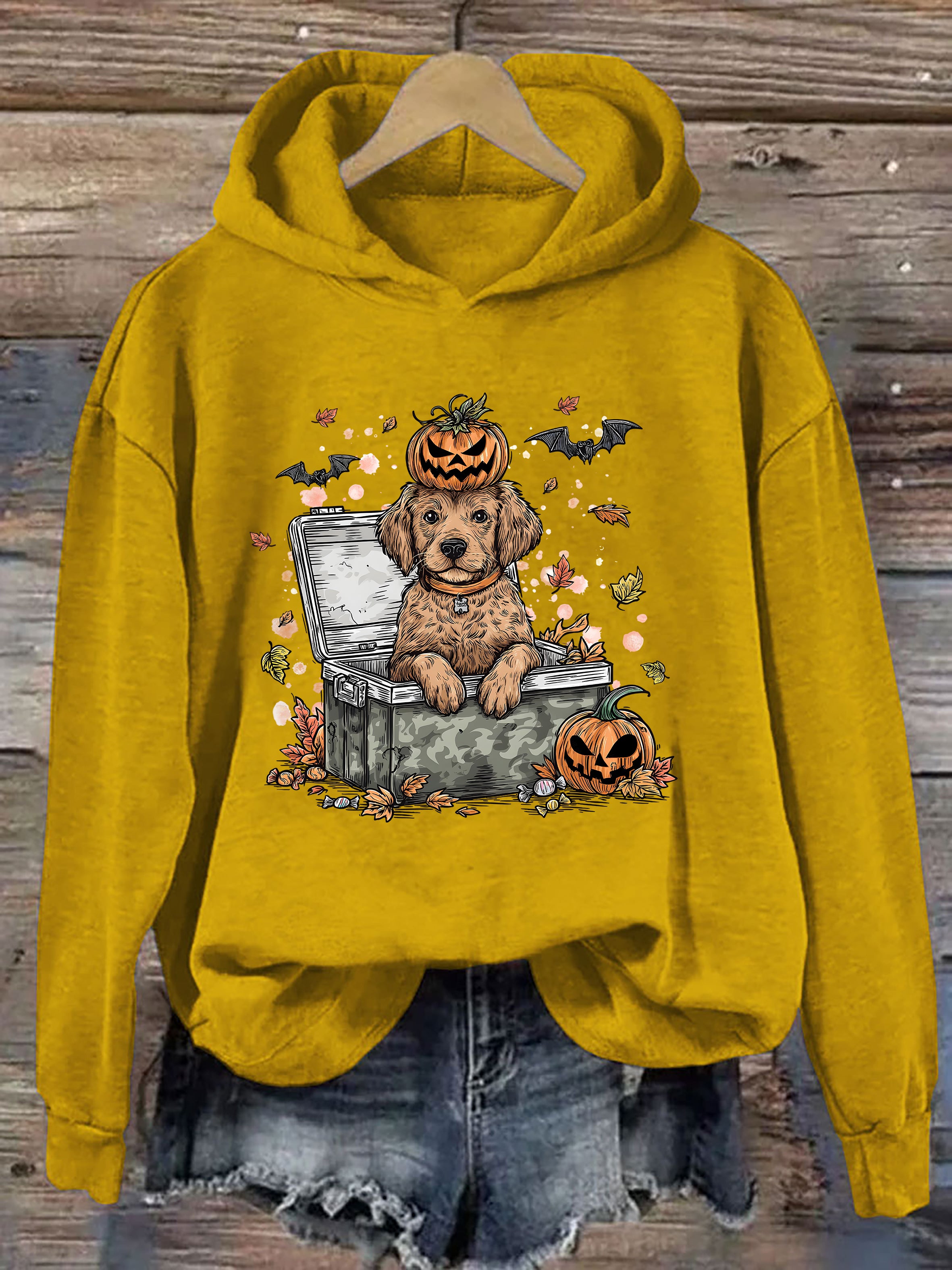 Brown Lab Halloween Hoodie