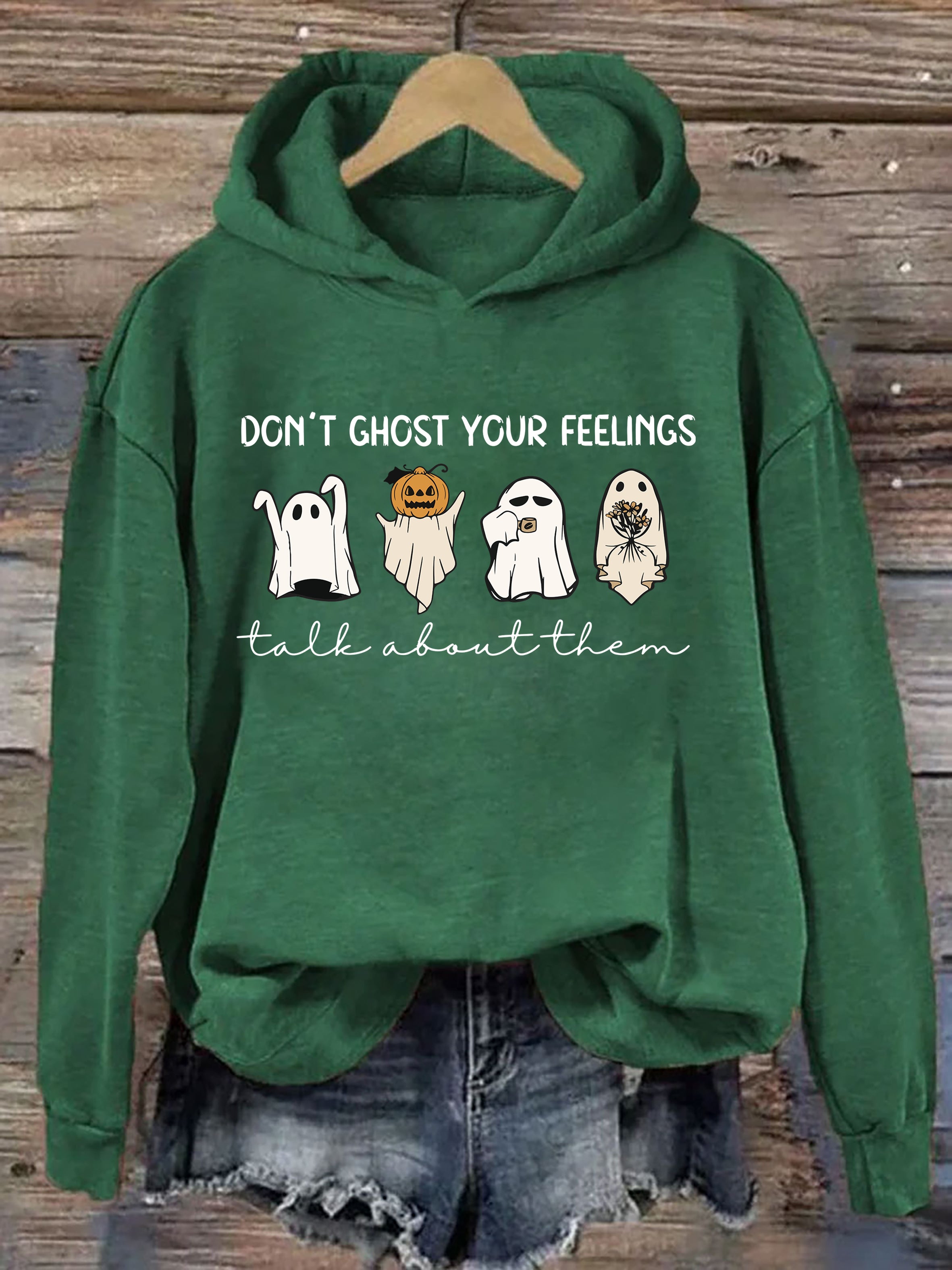 Halloween Don't Ghost Your Feelings Talk About Them Hoodie