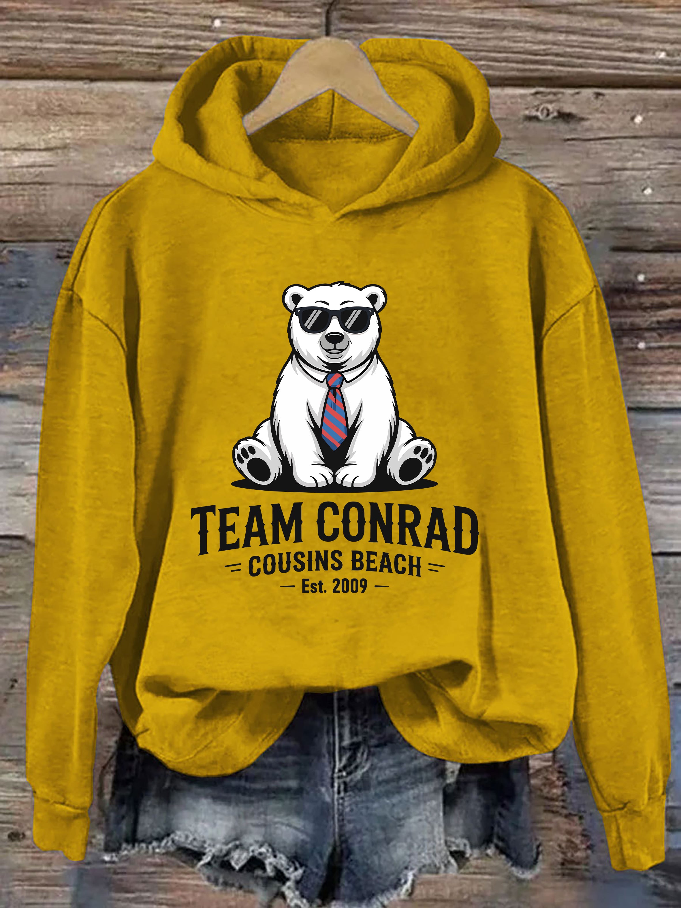 Team Conrad Junior Mint Bear Hoodie