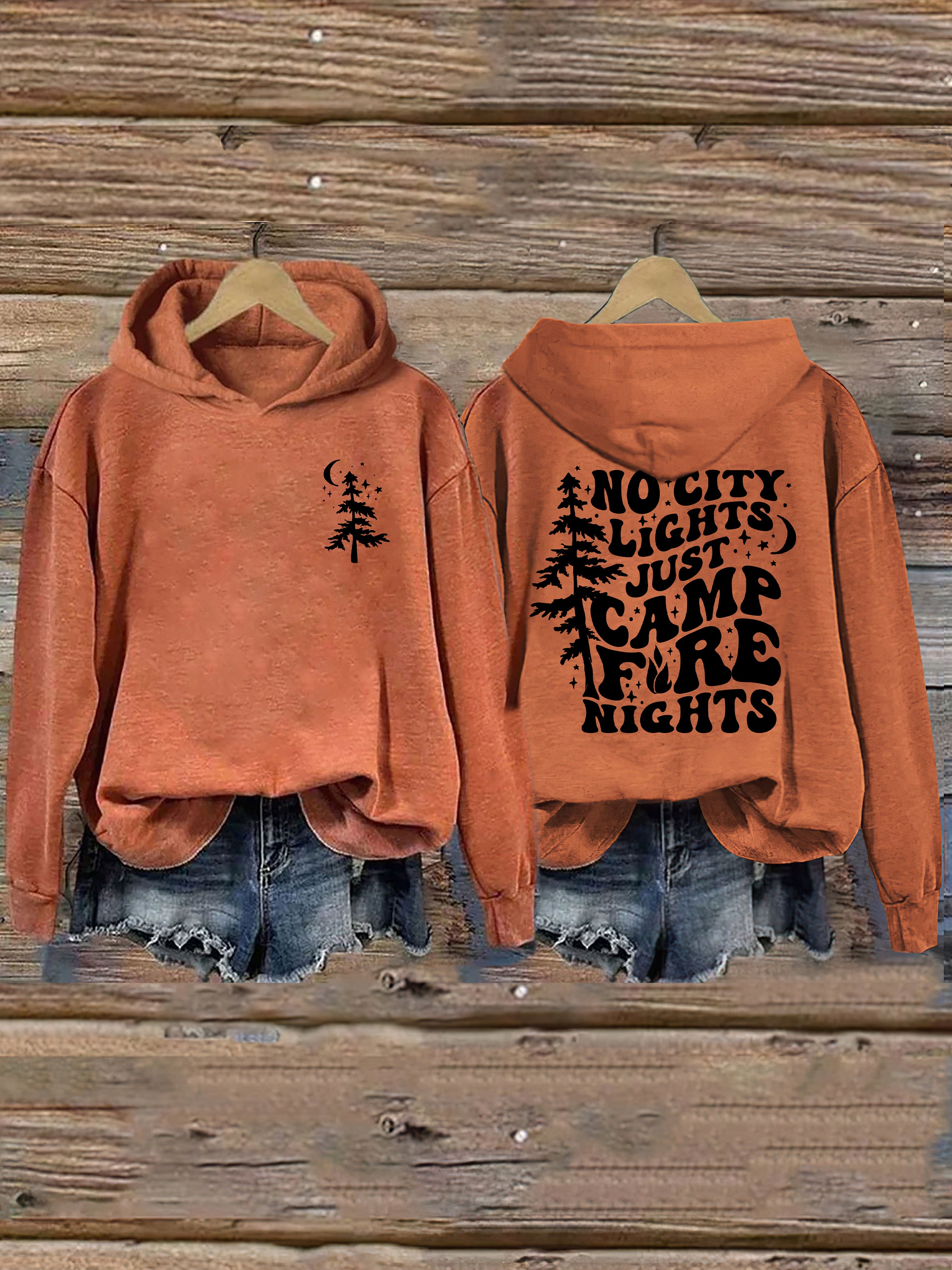 No City Lights Just Camp Fire Nights Hoodie