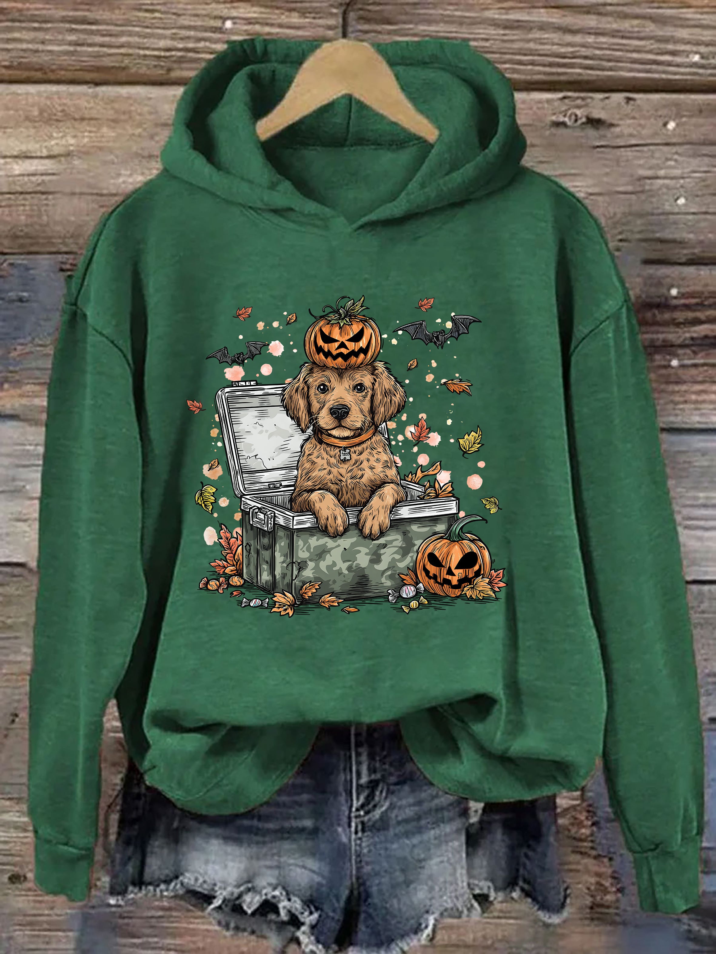Brown Lab Halloween Hoodie