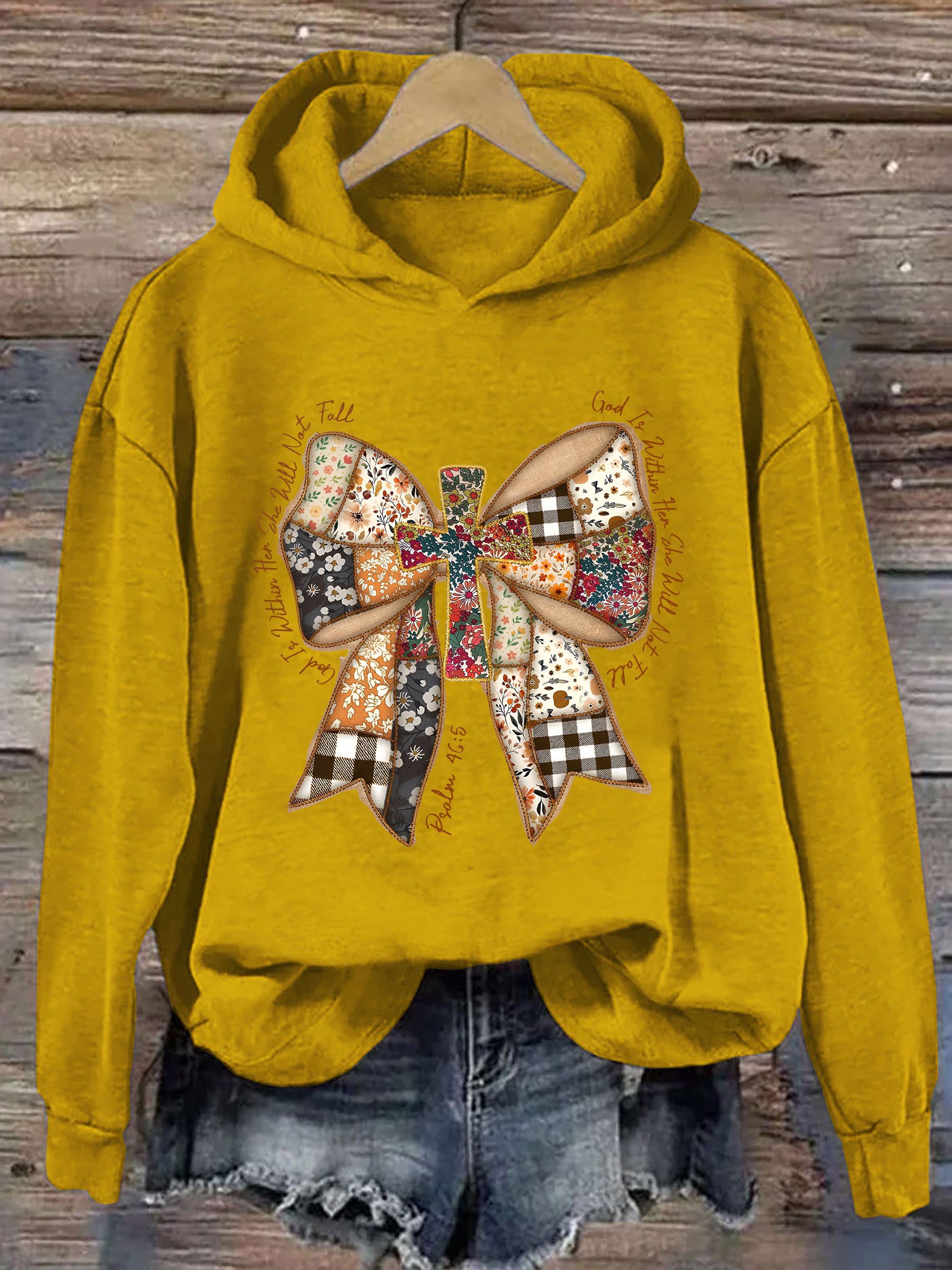 Jesus God Is Within Her Coquette Hoodie