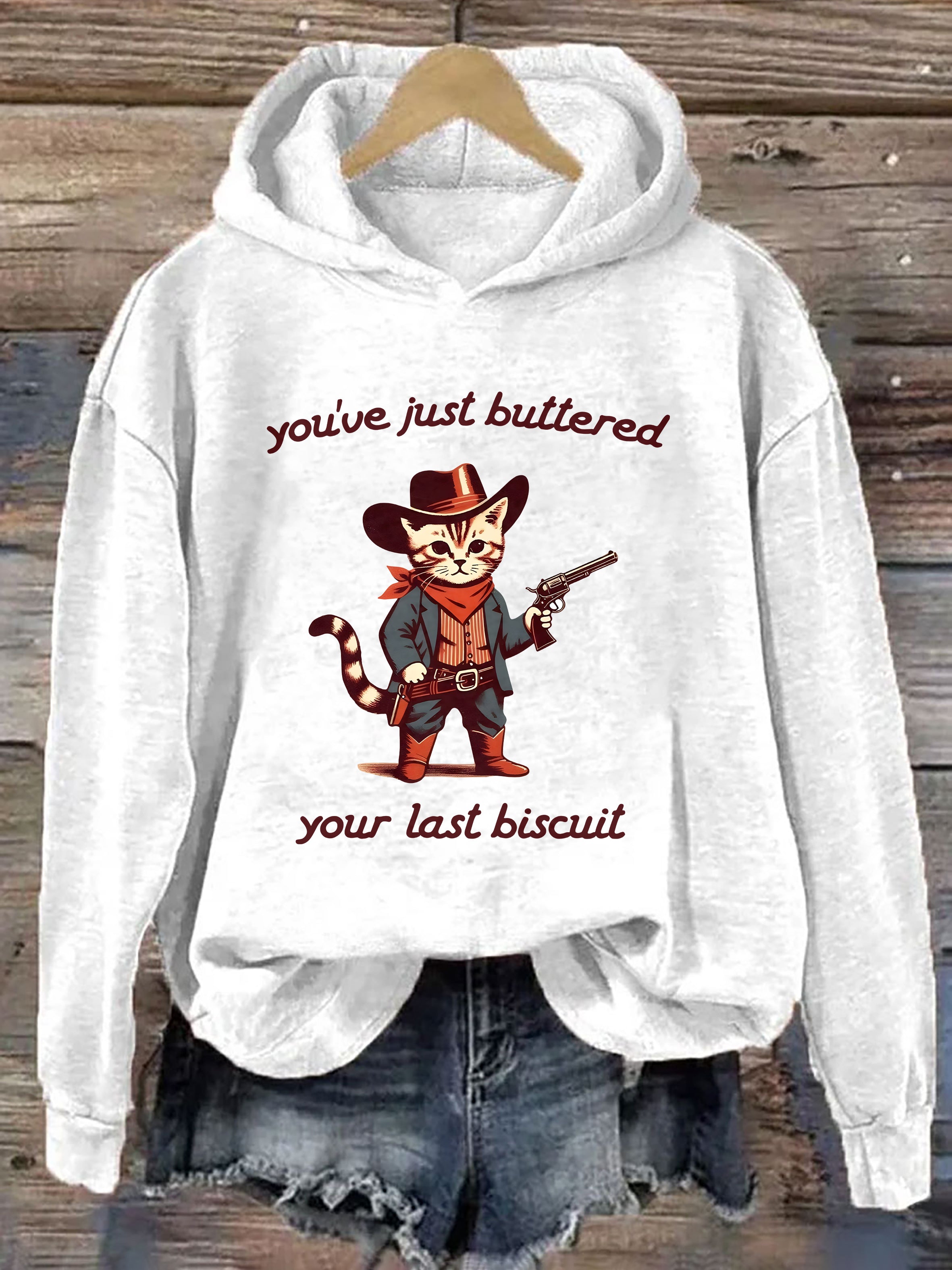 Meowdy Cat Women Apron Hoodie