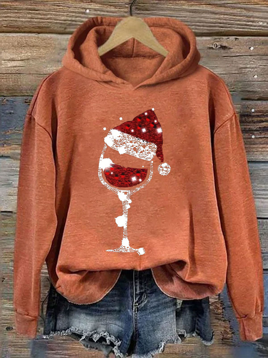 Christmas Wine Glasses Hoodie