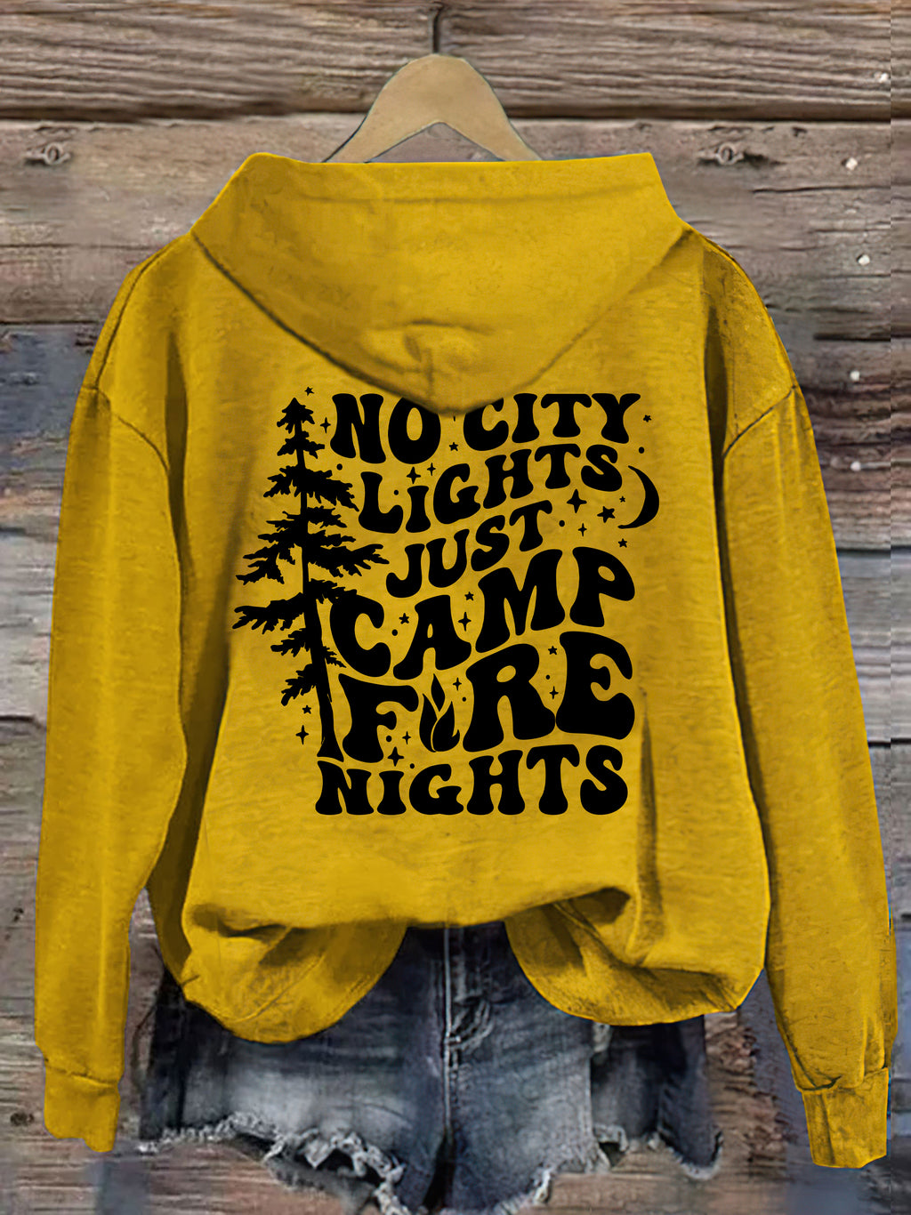 No City Lights Just Camp Fire Nights Hoodie