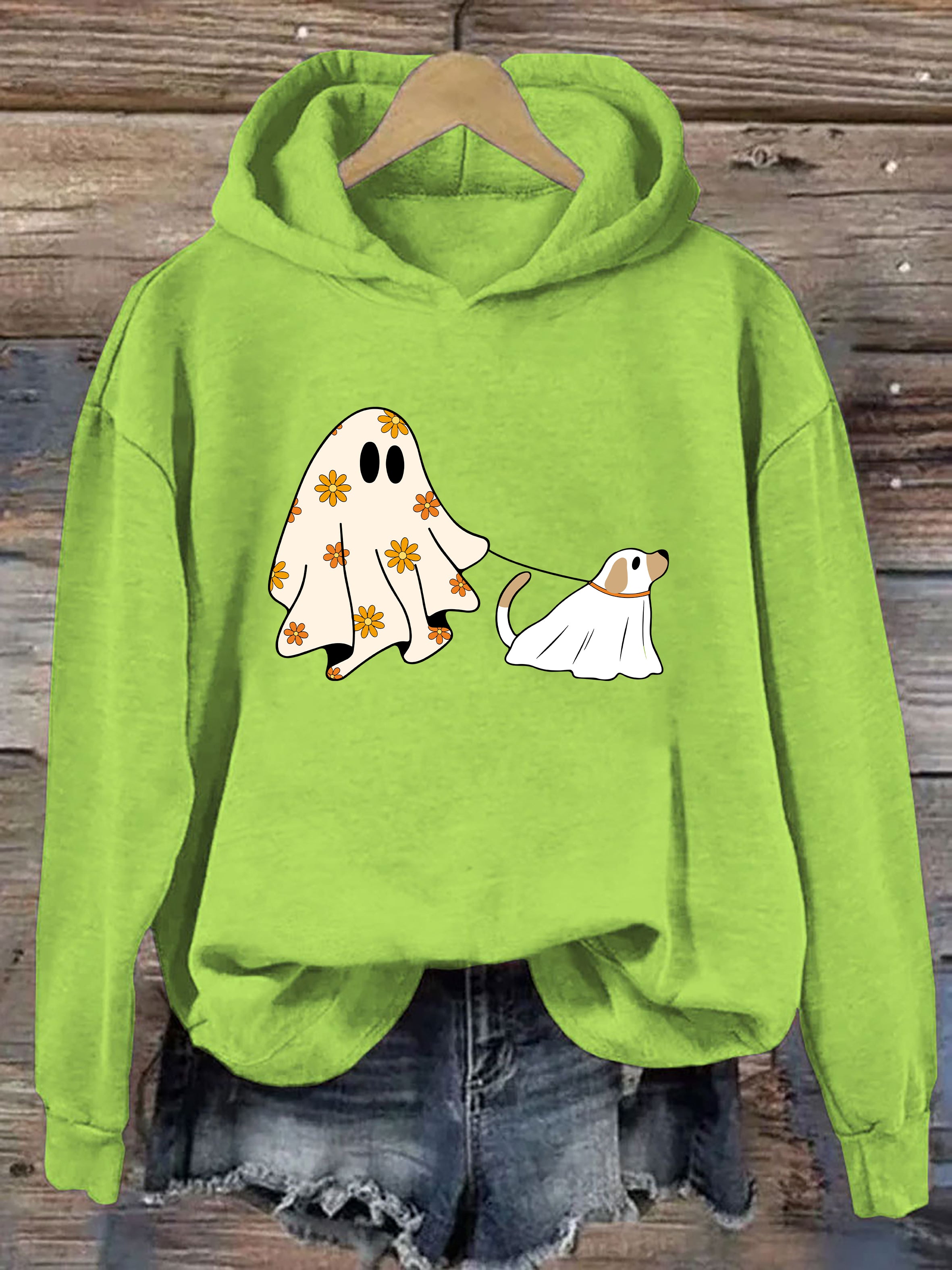 Сute Ghost Dog Halloween Hoodie