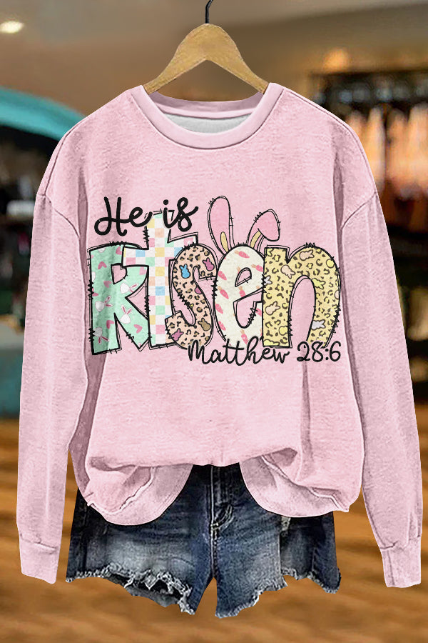 Cute Easter Bunny Print Sweatshirt